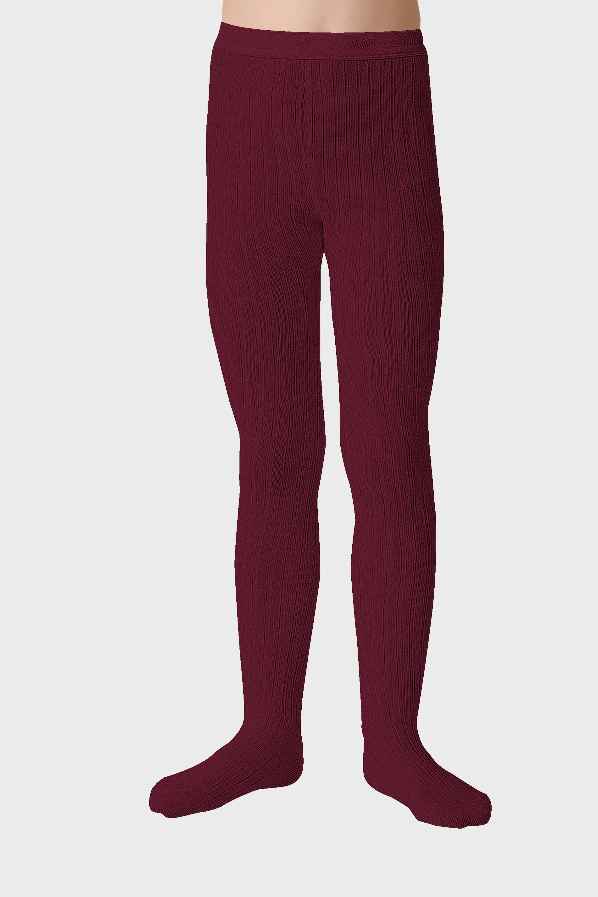 Bordeaux Grand Cru Louise Ribbed Tights-Charming Tale Store
