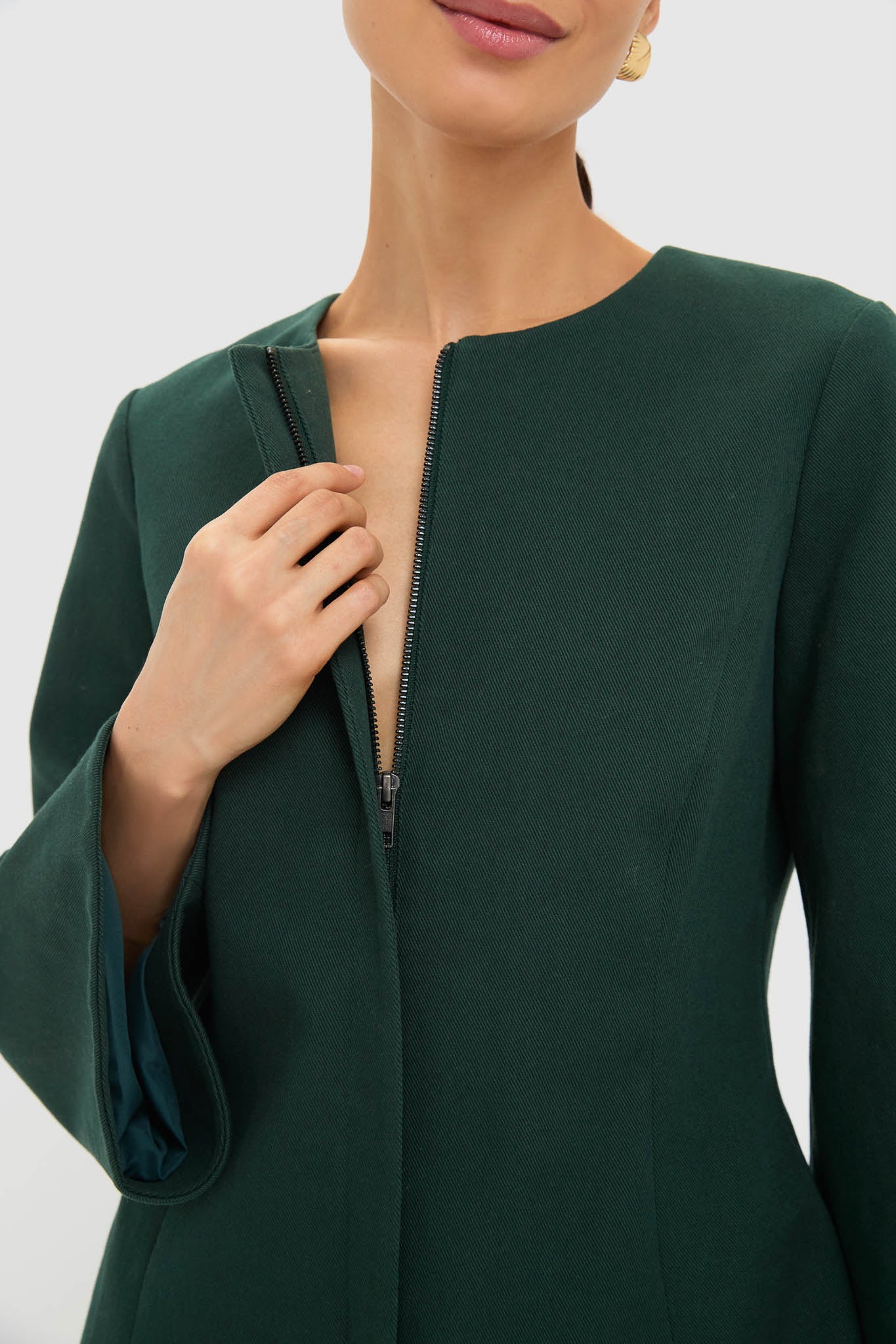 Garden Scrollwork Jacquard Belted Rhoda Tunic Top-Charming Tale Store