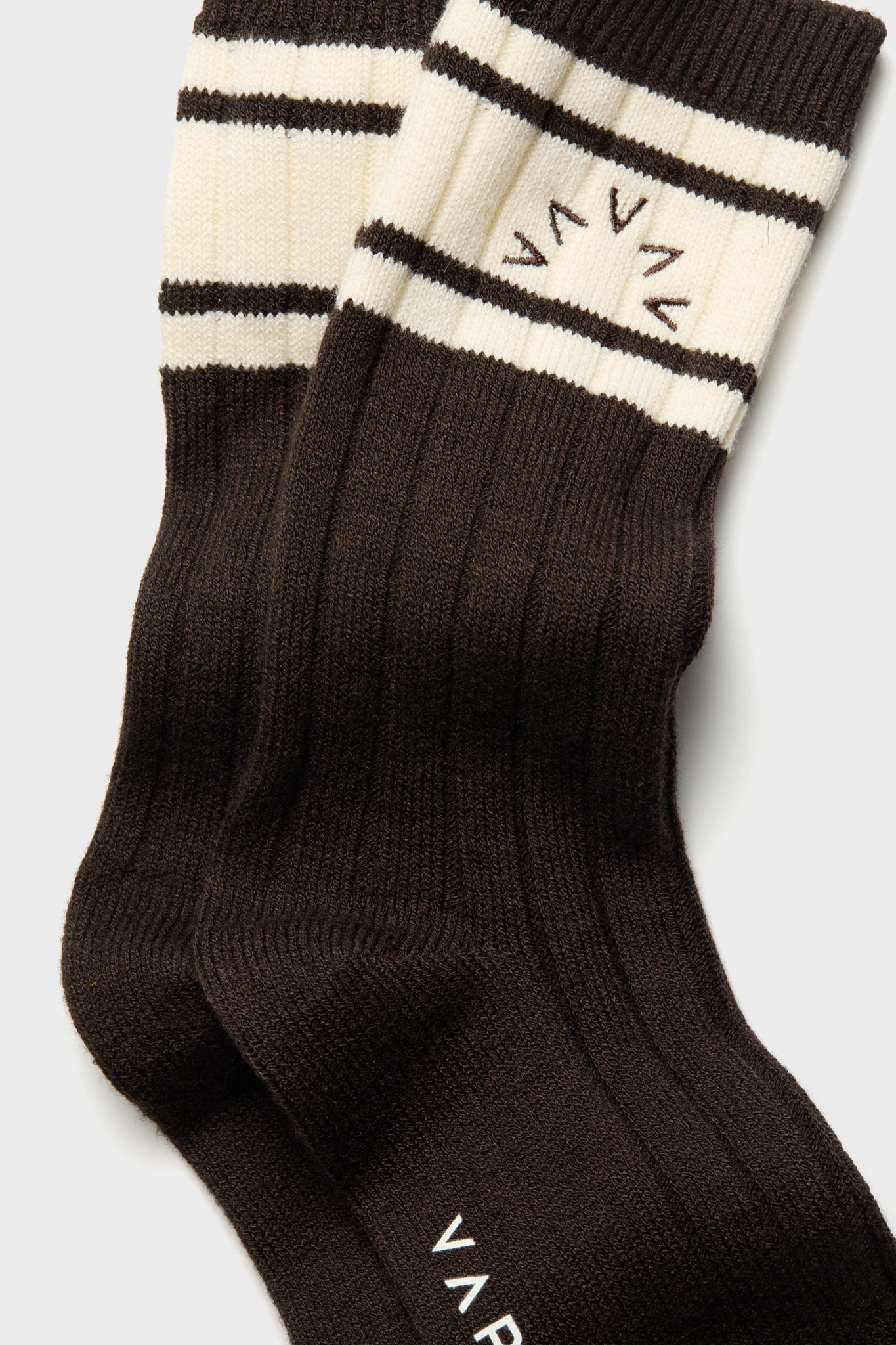 Coffee Bean Malissa Plush Wide Rib Sock-Charming Tale Store