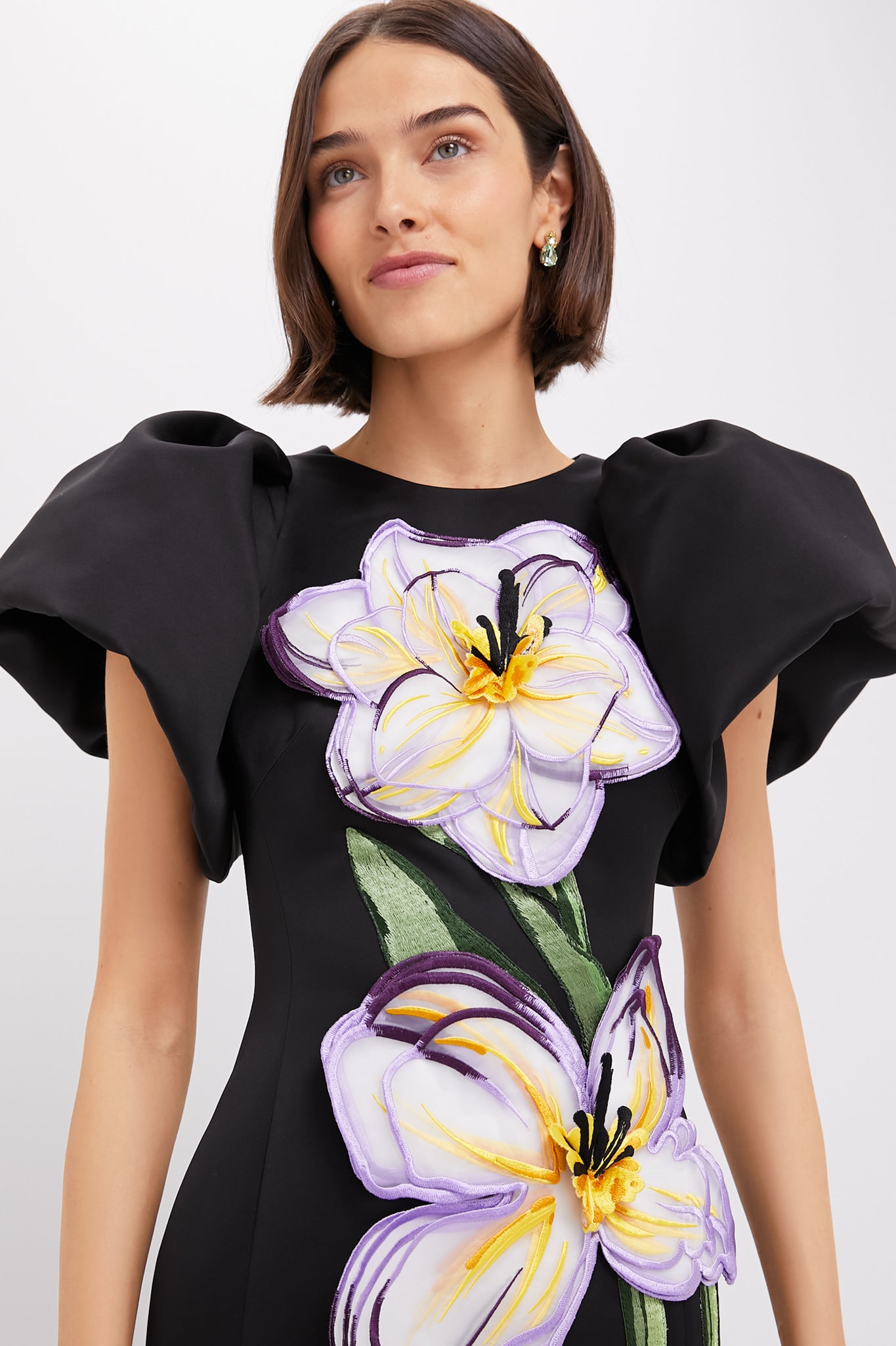 Ebony Iris Print Lucinda Maxi Dress-Charming Tale Store