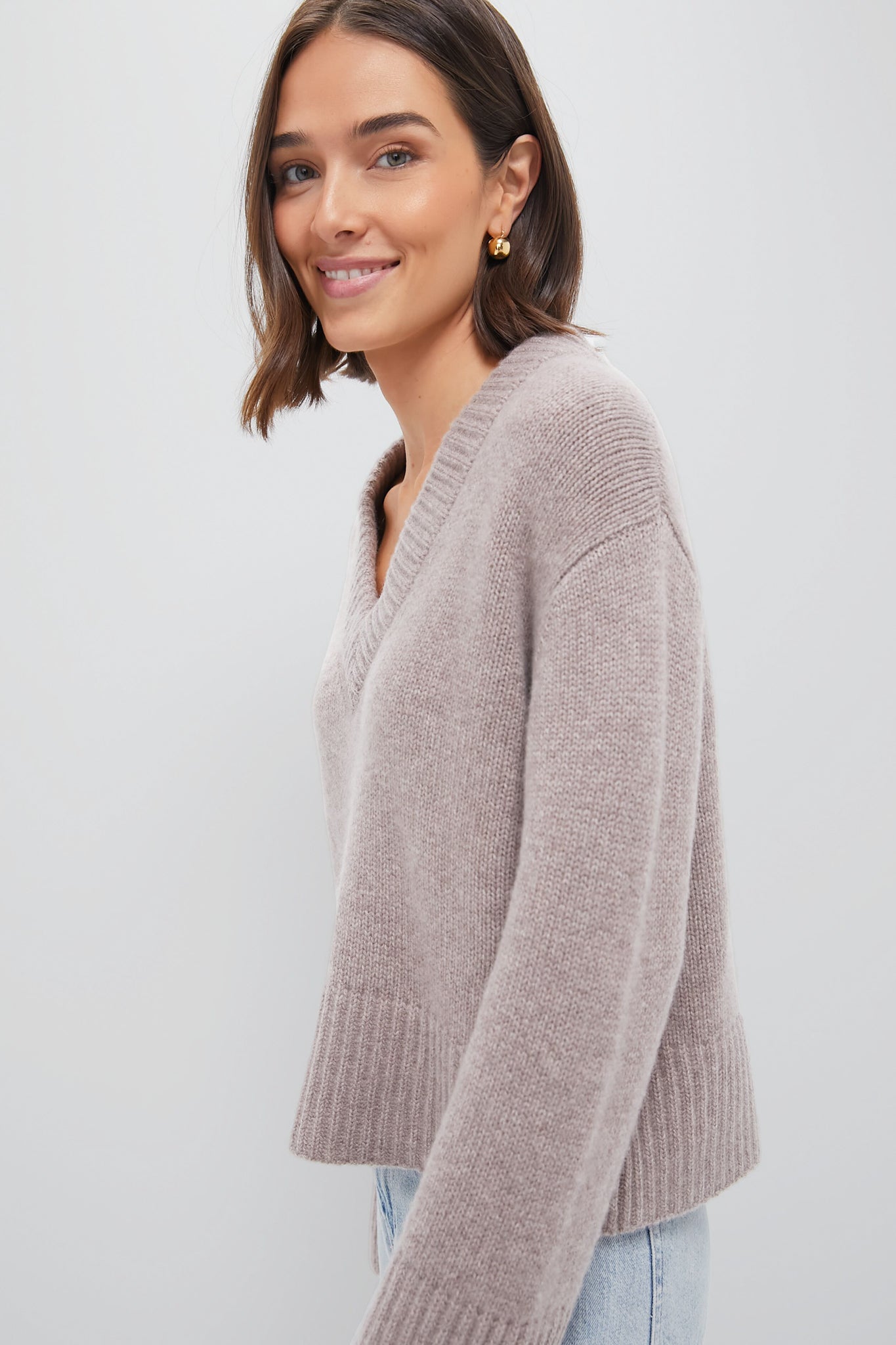 Wheat Rory Cashmere V-Neck Sweater-Charming Tale Store