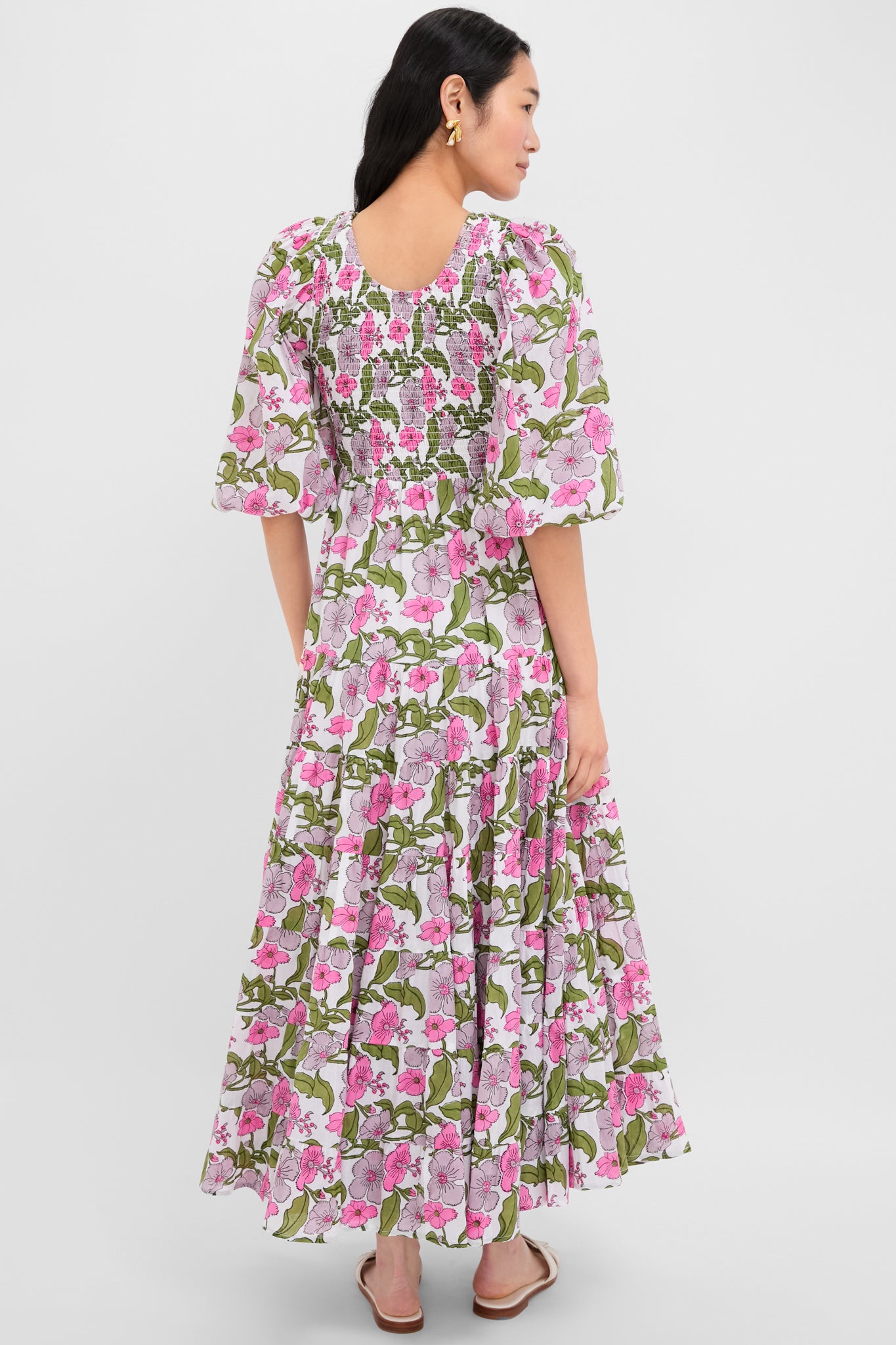 Flower Power Print Alice Dress-Charming Tale Store