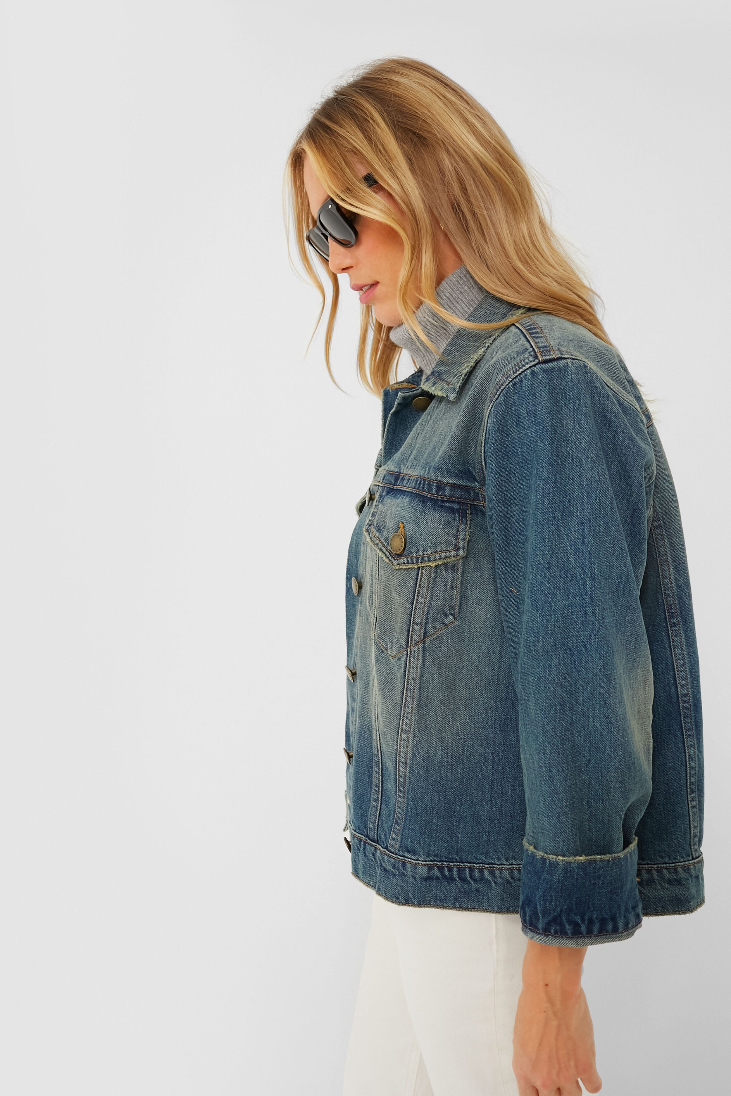 Cargo Wash The Slouchy Jean Jacket-Charming Tale Store