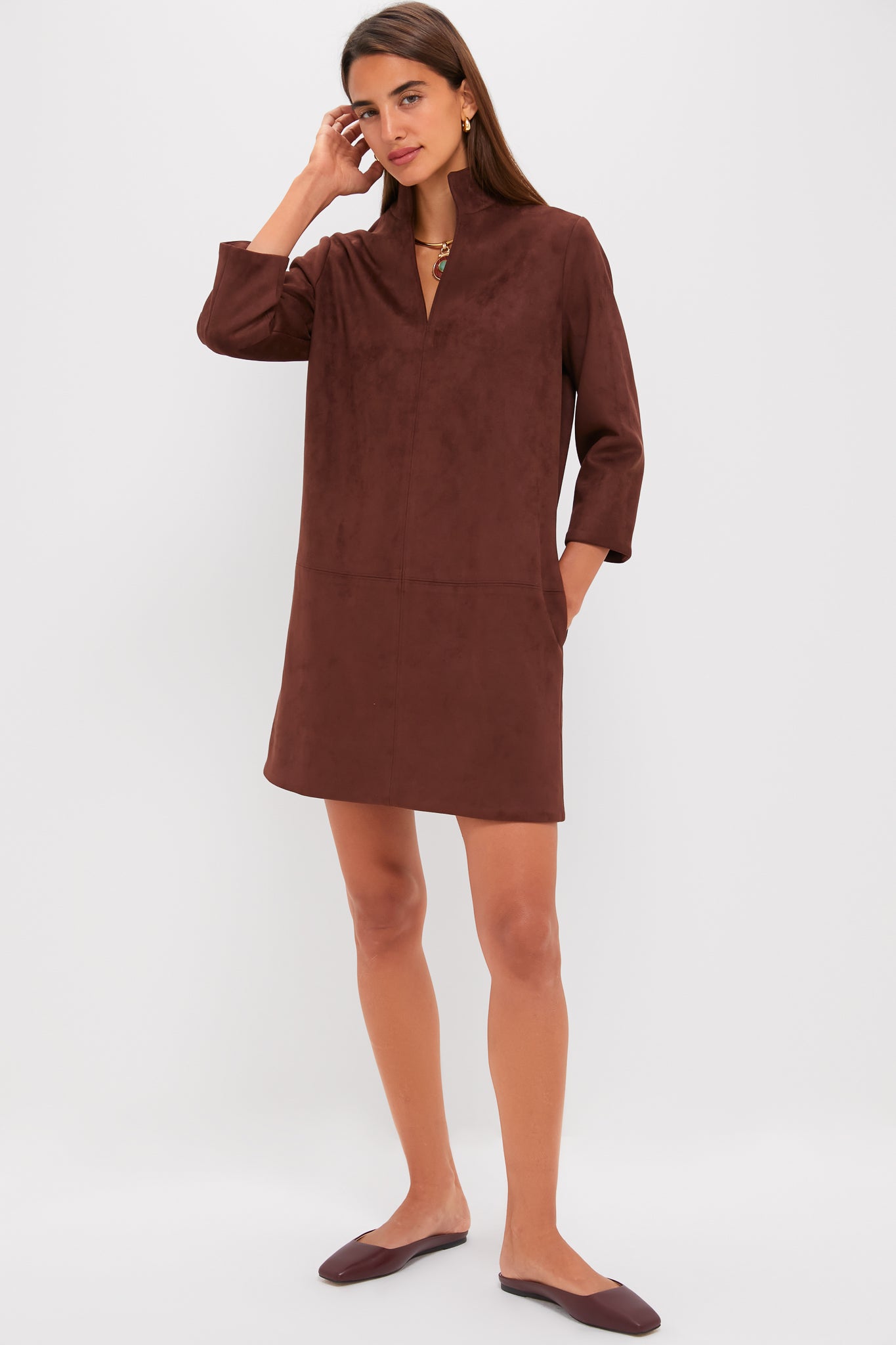 Ganache Vegan Suede Clifton Dress-Charming Tale Store