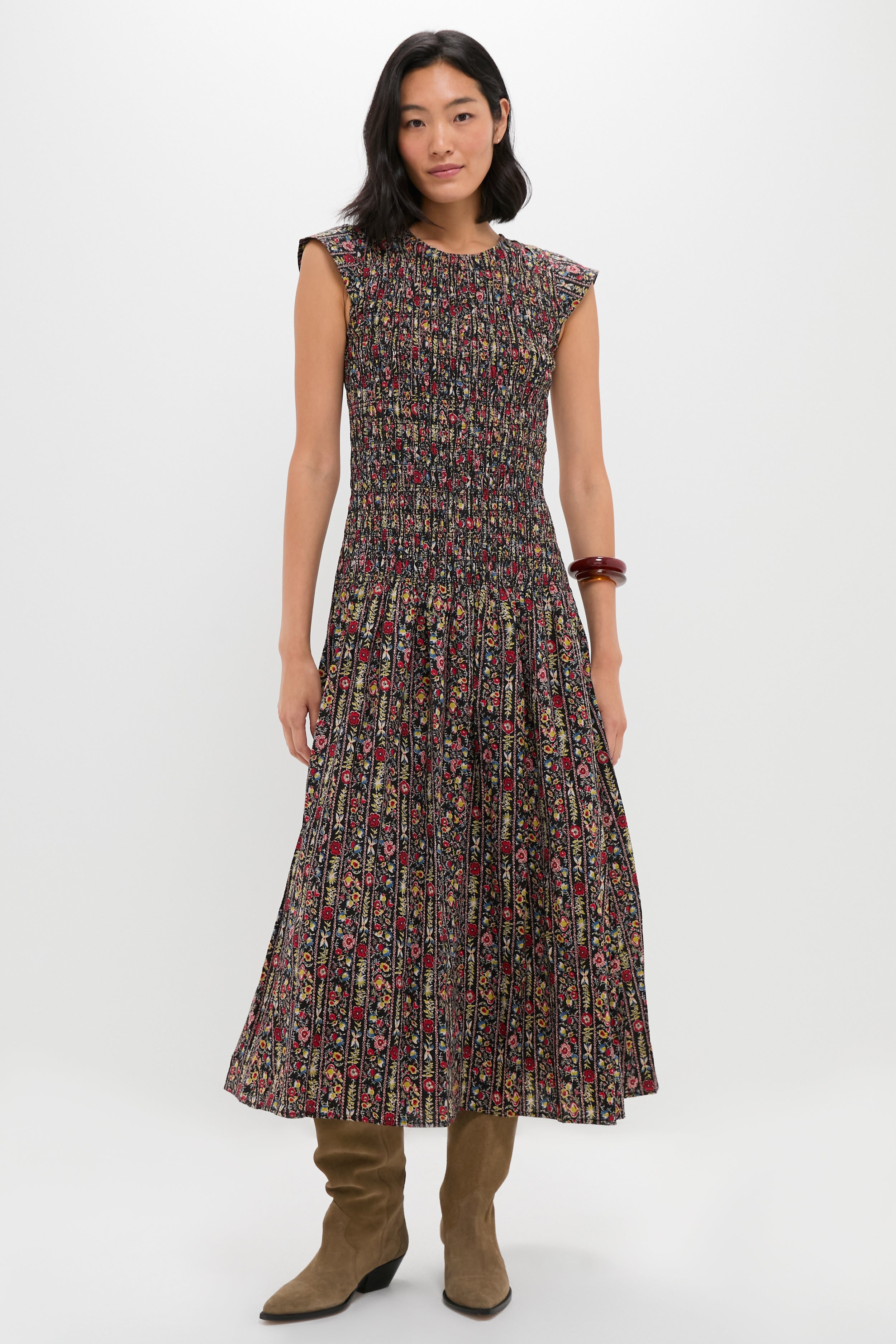 Garland Print Paramour Dress-Charming Tale Store