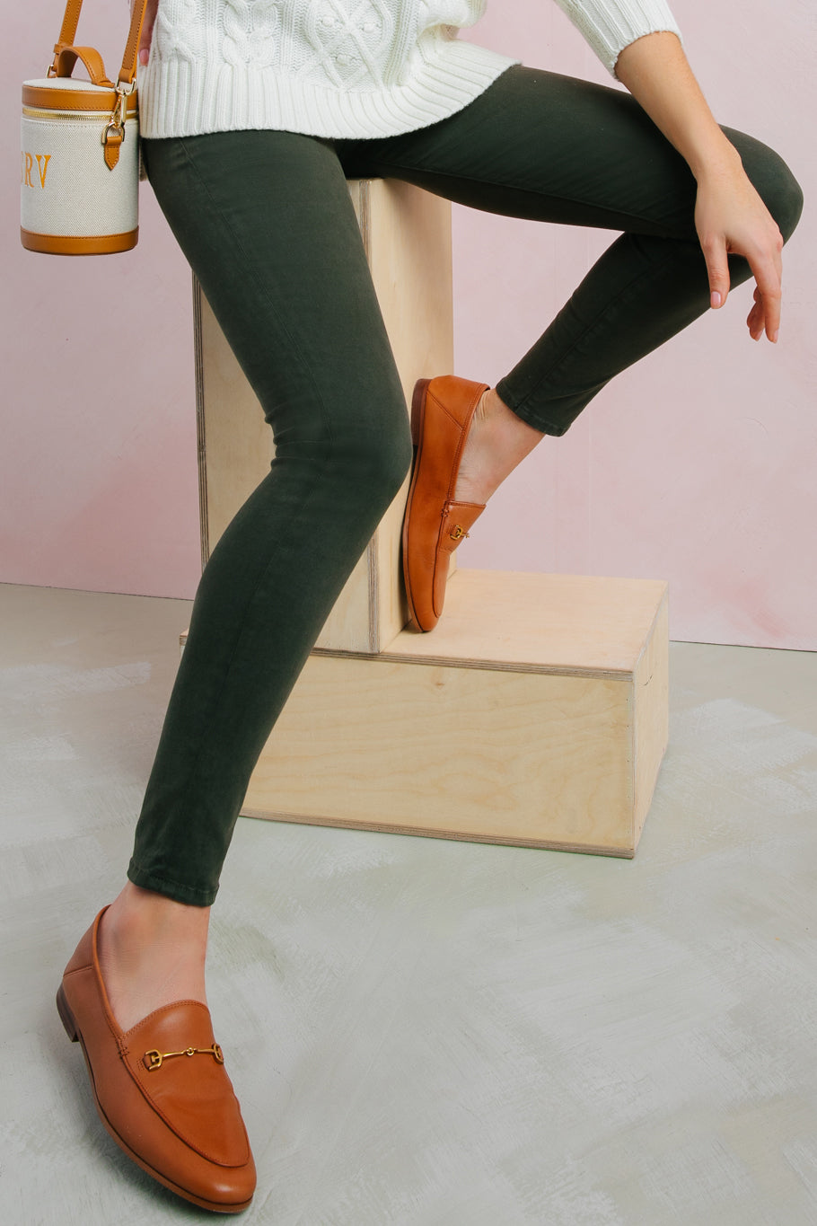 Cognac Loraine Loafers-Charming Tale Store