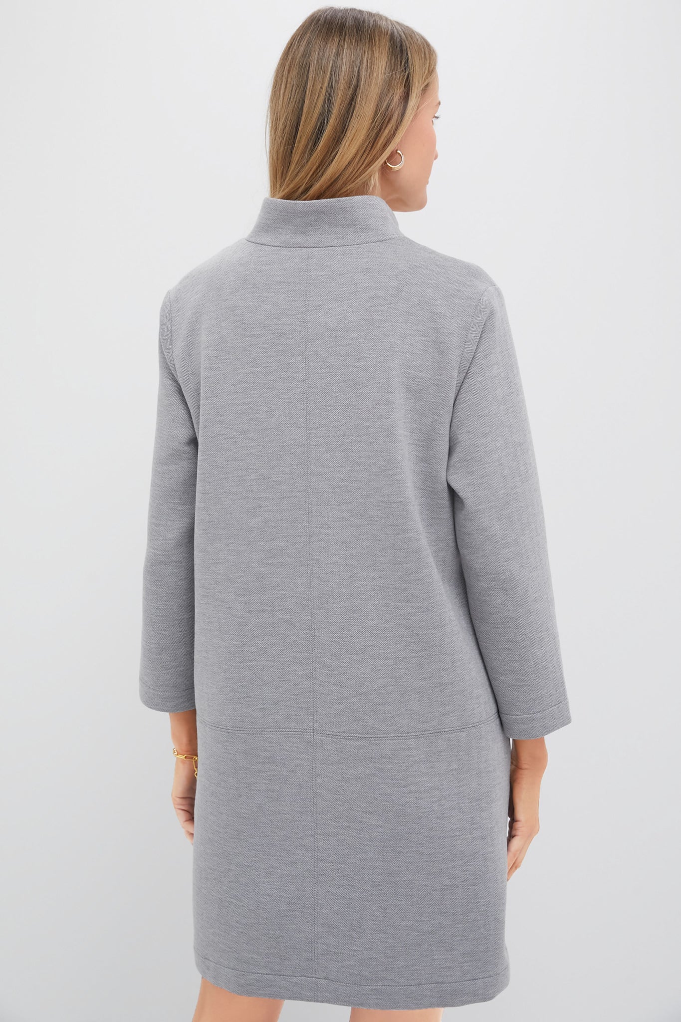 Gray Herringbone Clifton Dress-Charming Tale Store