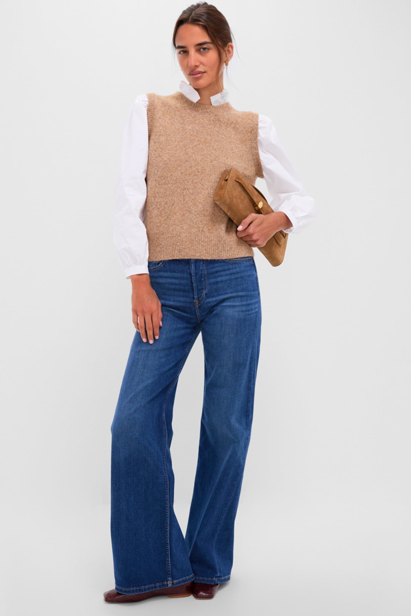 Desert Melange Ella Sweater Blouse-Charming Tale Store