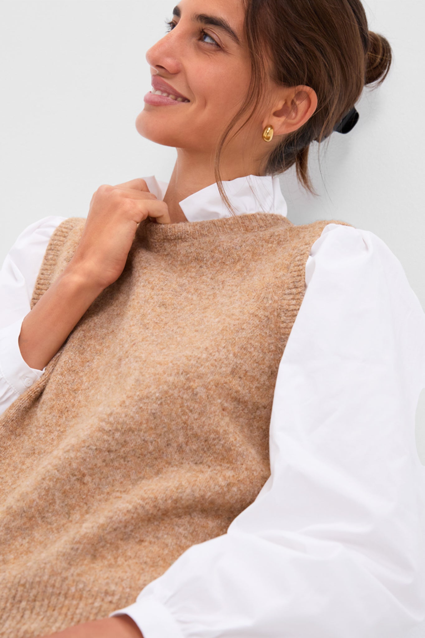 Desert Melange Ella Sweater Blouse-Charming Tale Store