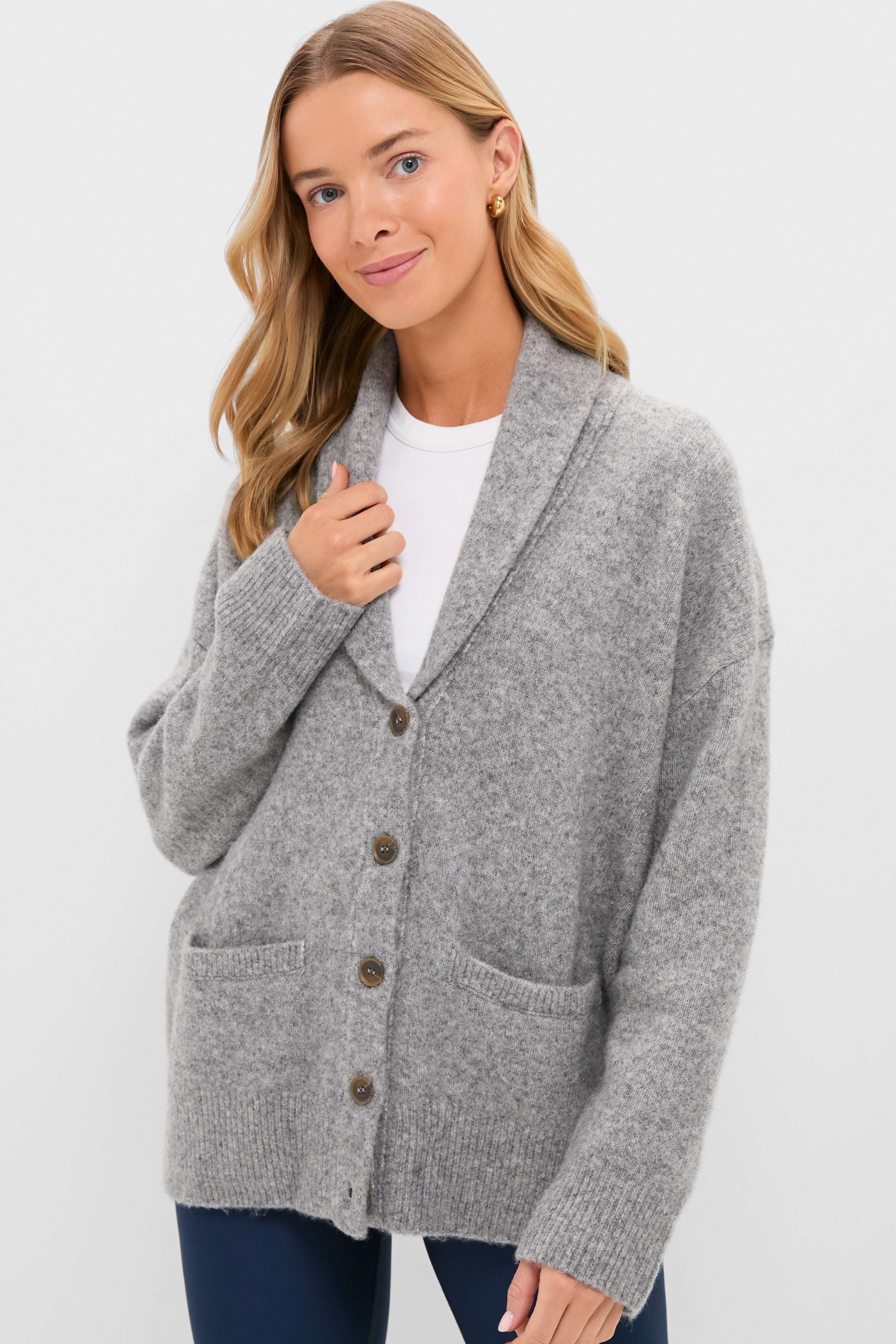 Heather Gray James Cardigan-Charming Tale Store