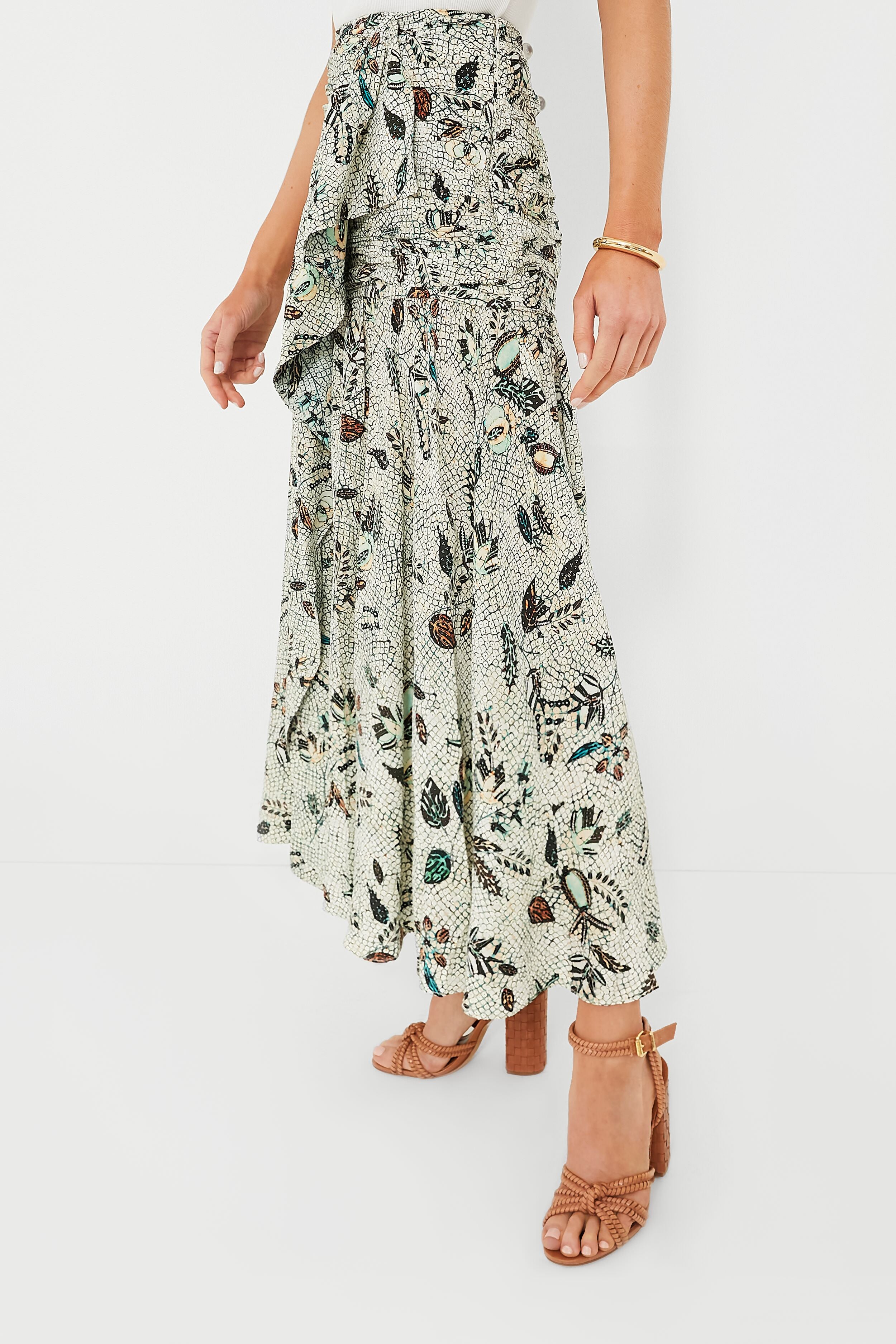 Botanical Mist Georgina Skirt-Charming Tale Store