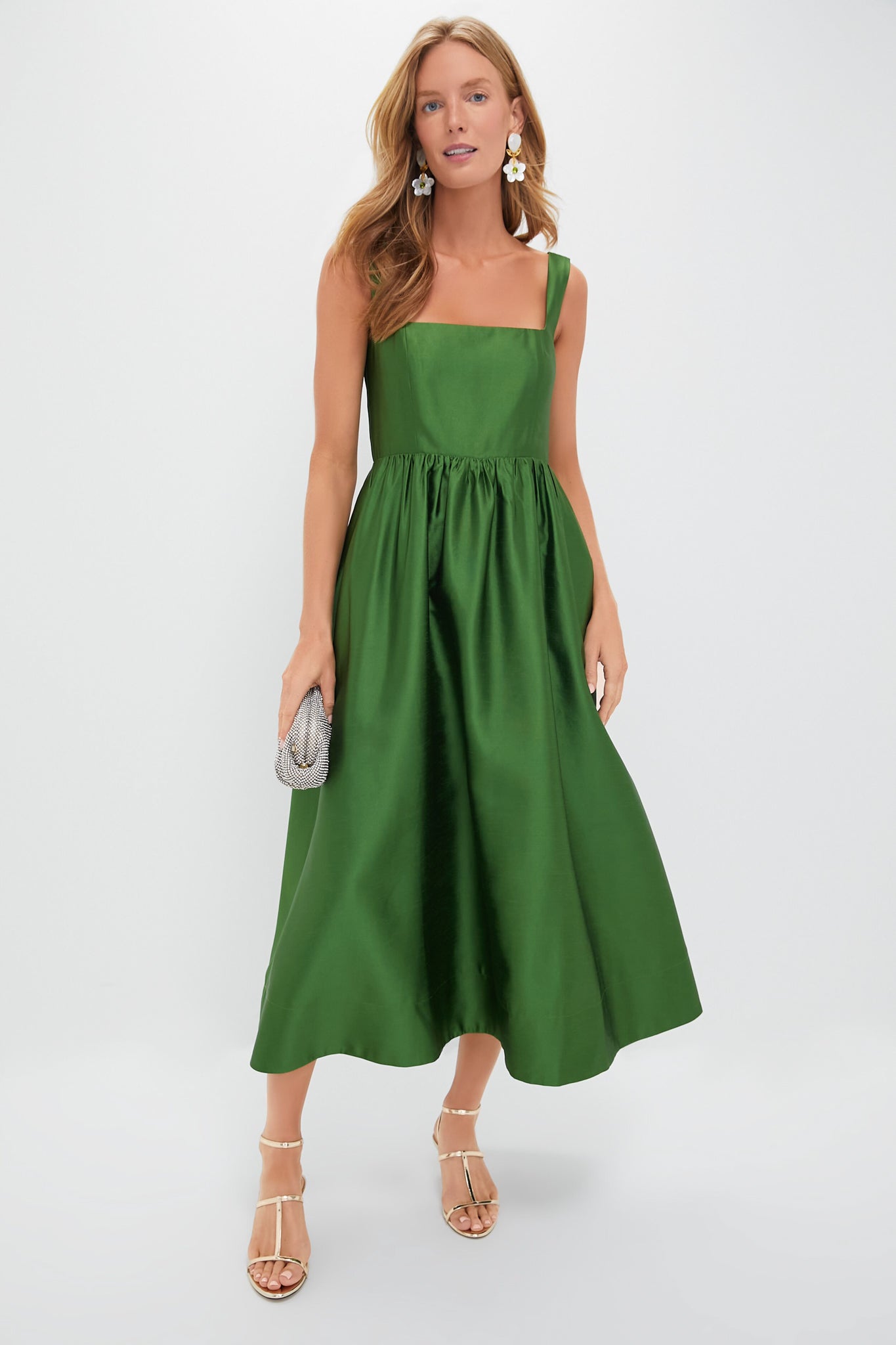 Green Dupioni Esme Dress-Charming Tale Store