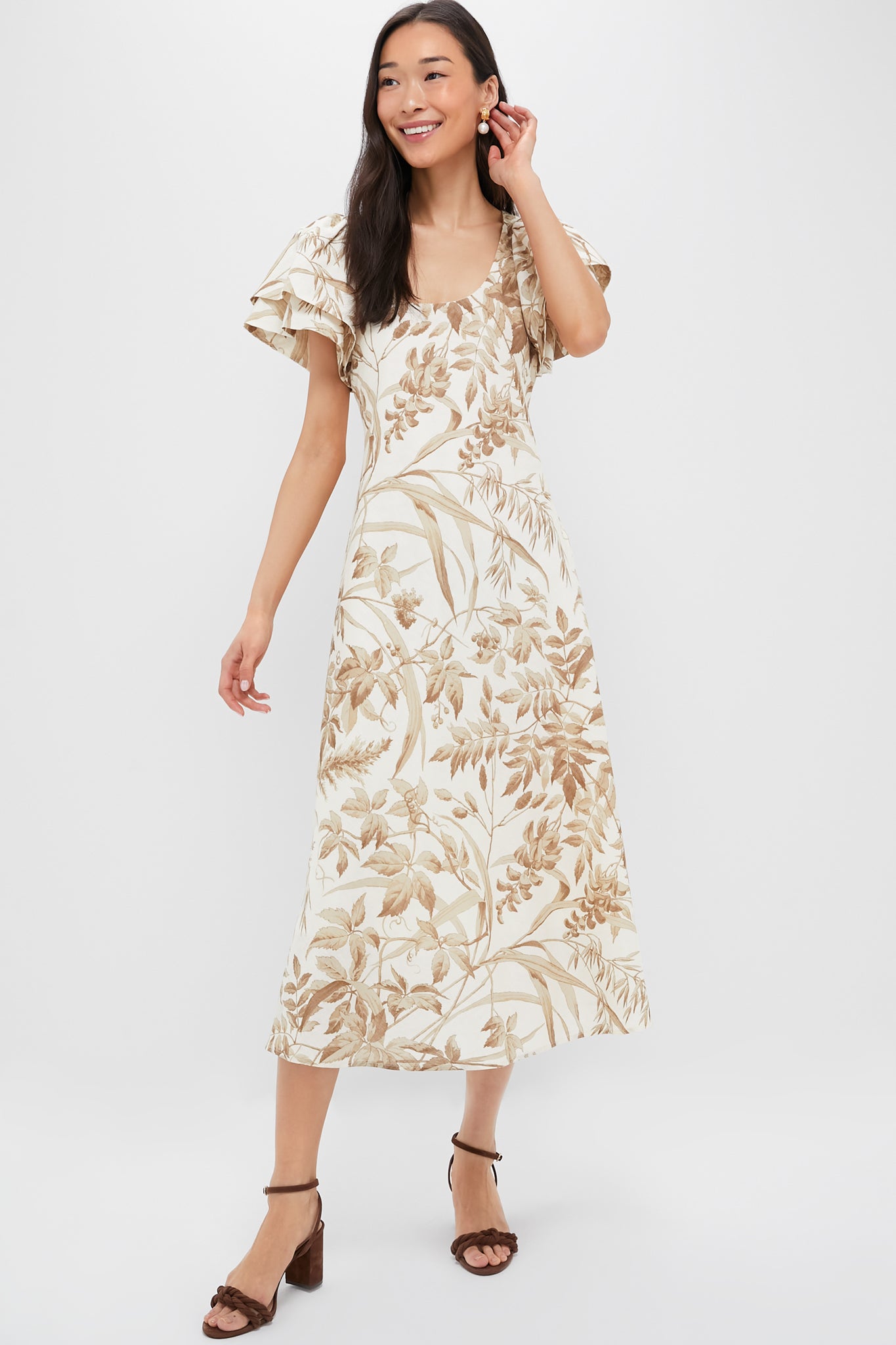 Dune Breeze Cotton Linen Lily Dress-Charming Tale Store