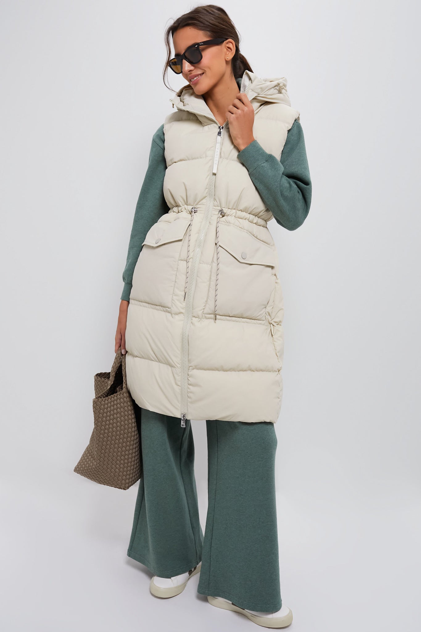 Bone White Irving Down Gilet-Charming Tale Store