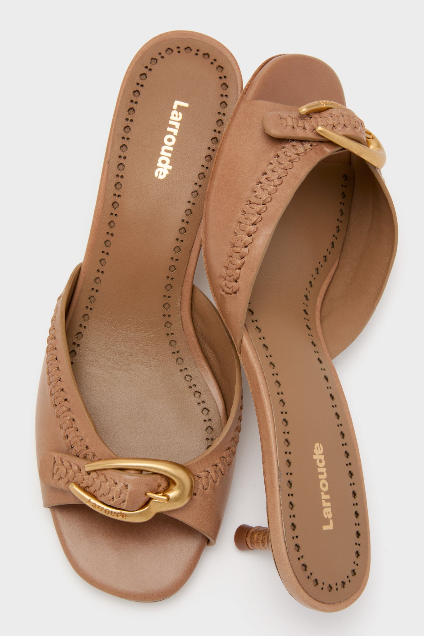 Hazelnut Leather Verona Mules-Charming Tale Store
