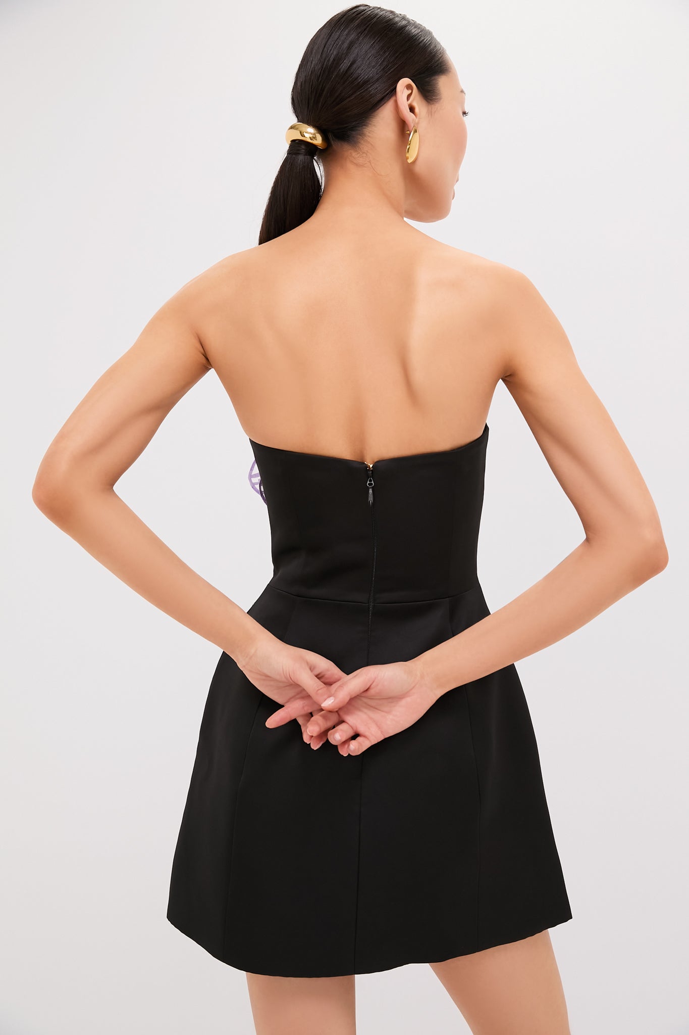 Ebony Iris Print Rosalie Mini Dress-Charming Tale Store