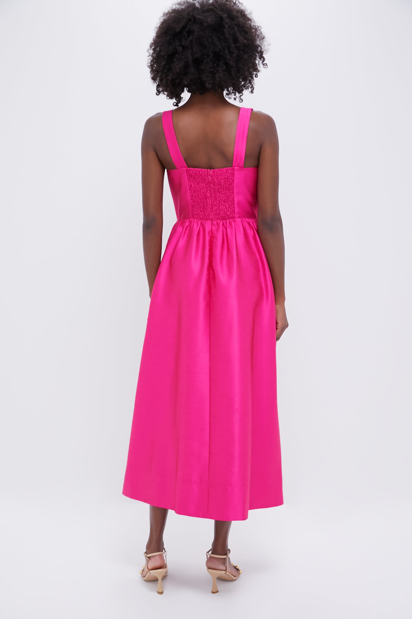 Hot Pink Dupioni Esme Dress-Charming Tale Store