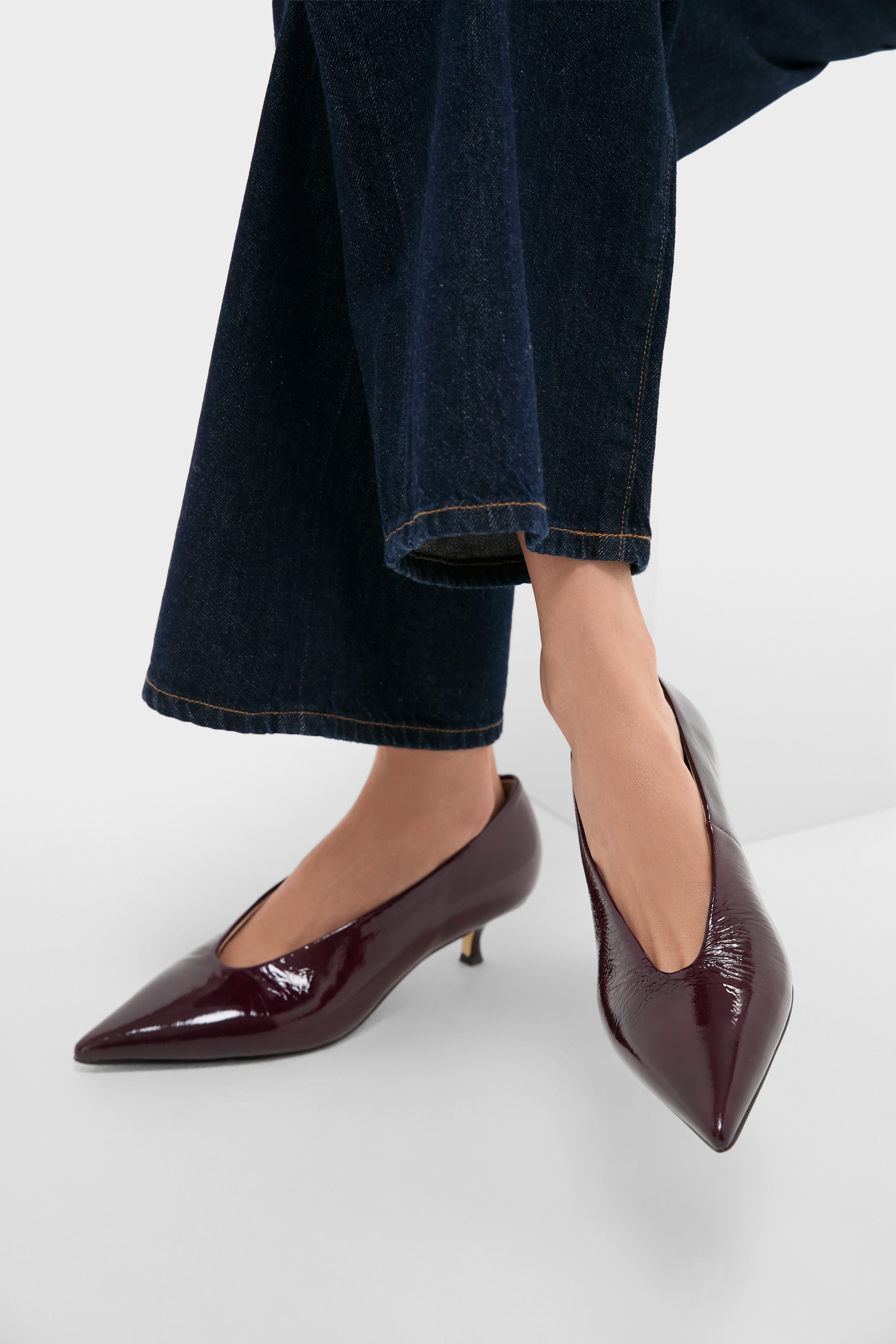 Dark Red Cecile Heels-Charming Tale Store