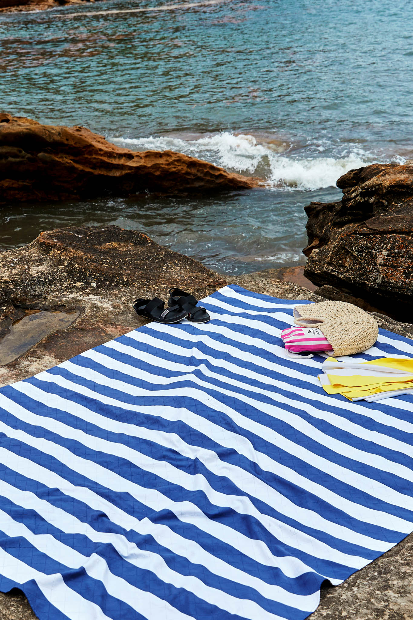 Whitsunday Blue Picnic Blanket-Charming Tale Store