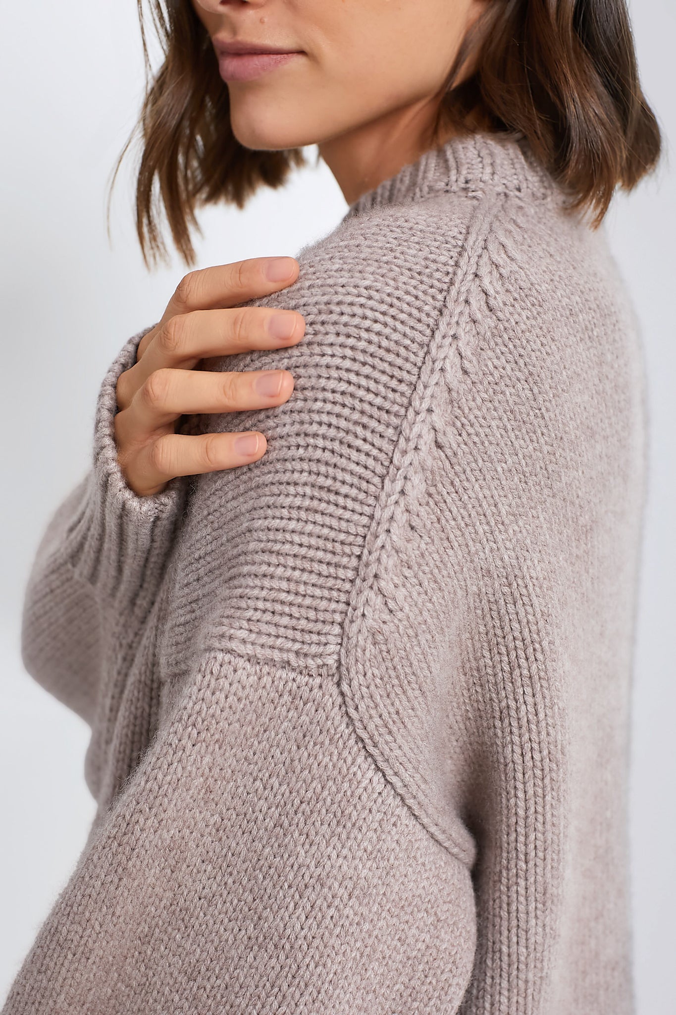 Wheat Genevieve Cashmere Blend Crewneck Sweater-Charming Tale Store