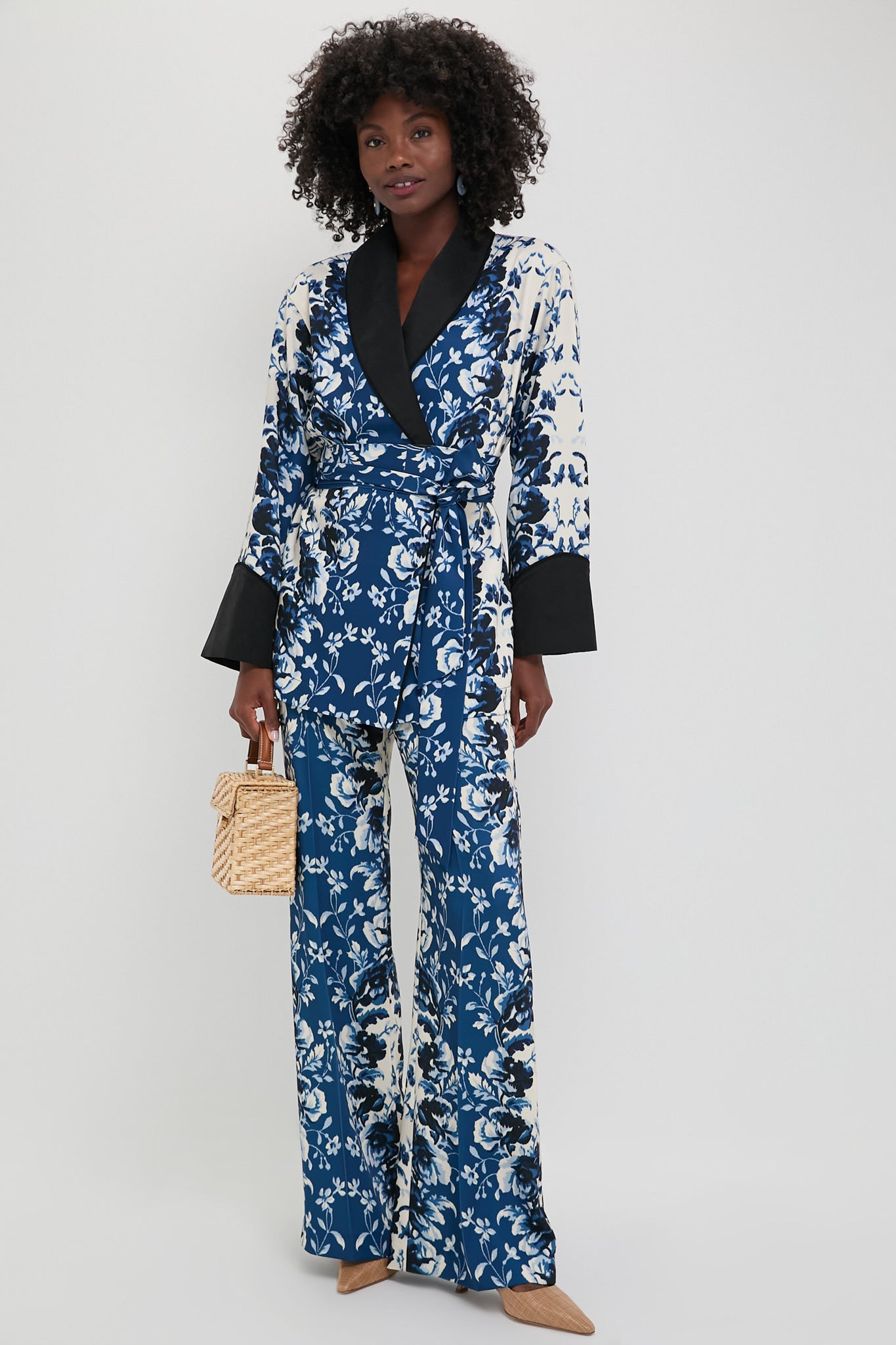 Indigo Reflection Drapey Twill Erin Pants-Charming Tale Store