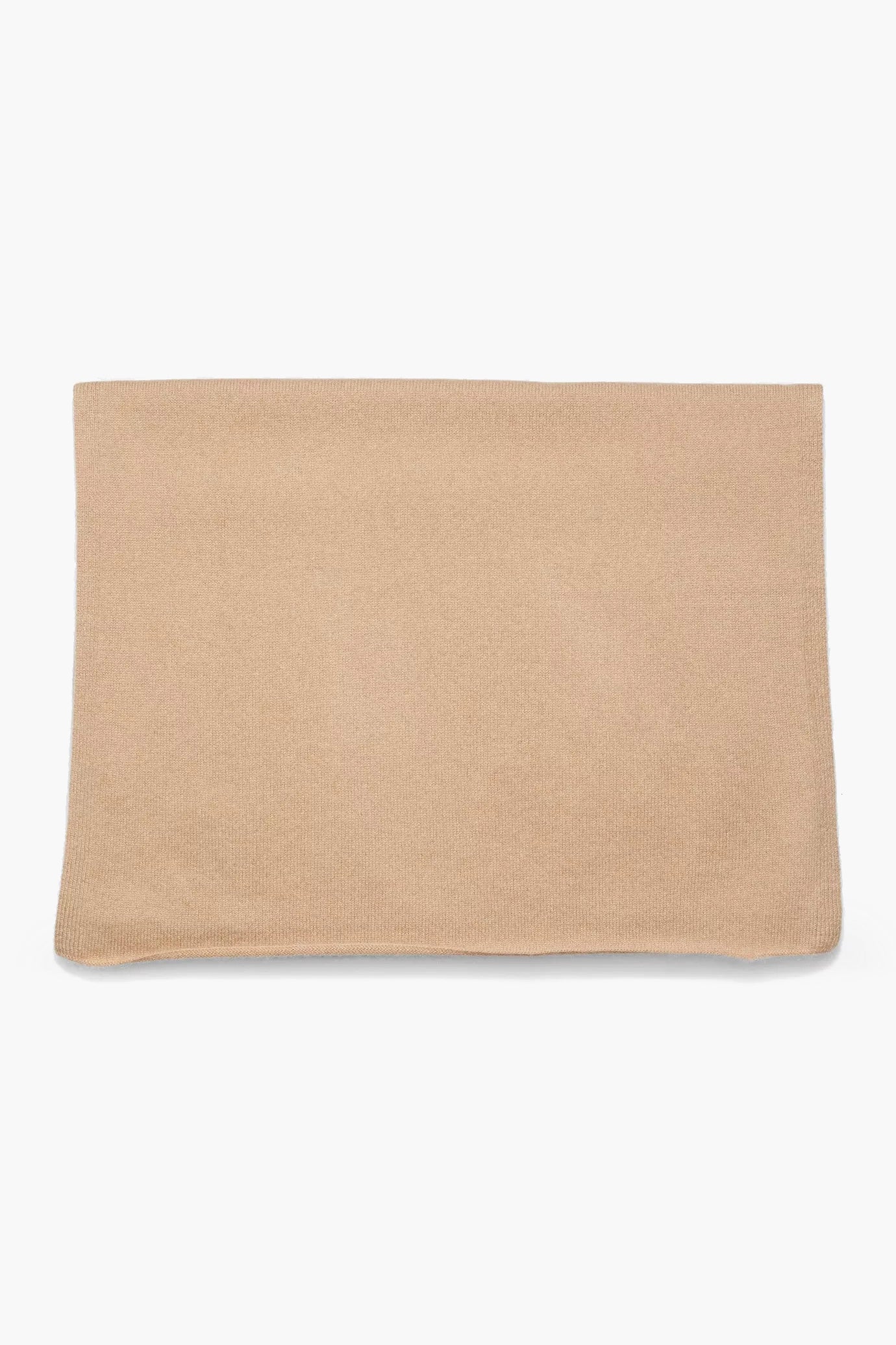 Camel Boiled Cashmere Clean Edge Knit Scarf-Charming Tale Store