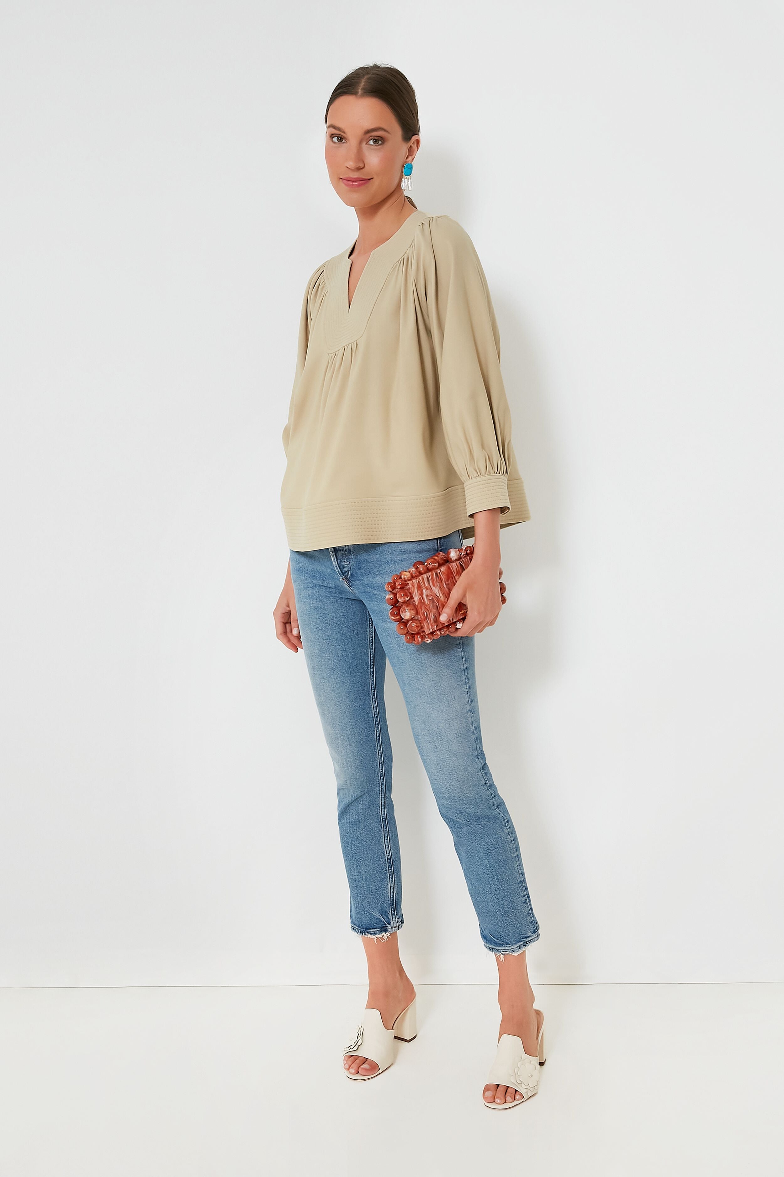 Tan Koa Blouse-Charming Tale Store