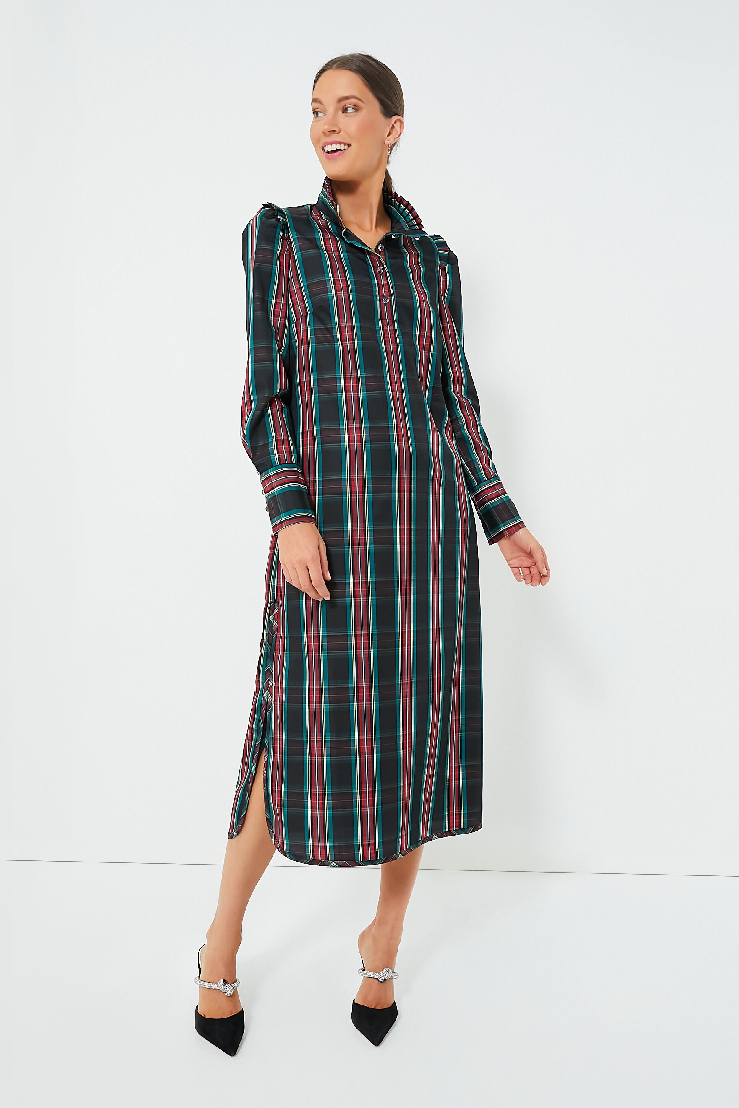 Highland Tartan Demy Dress-Charming Tale Store