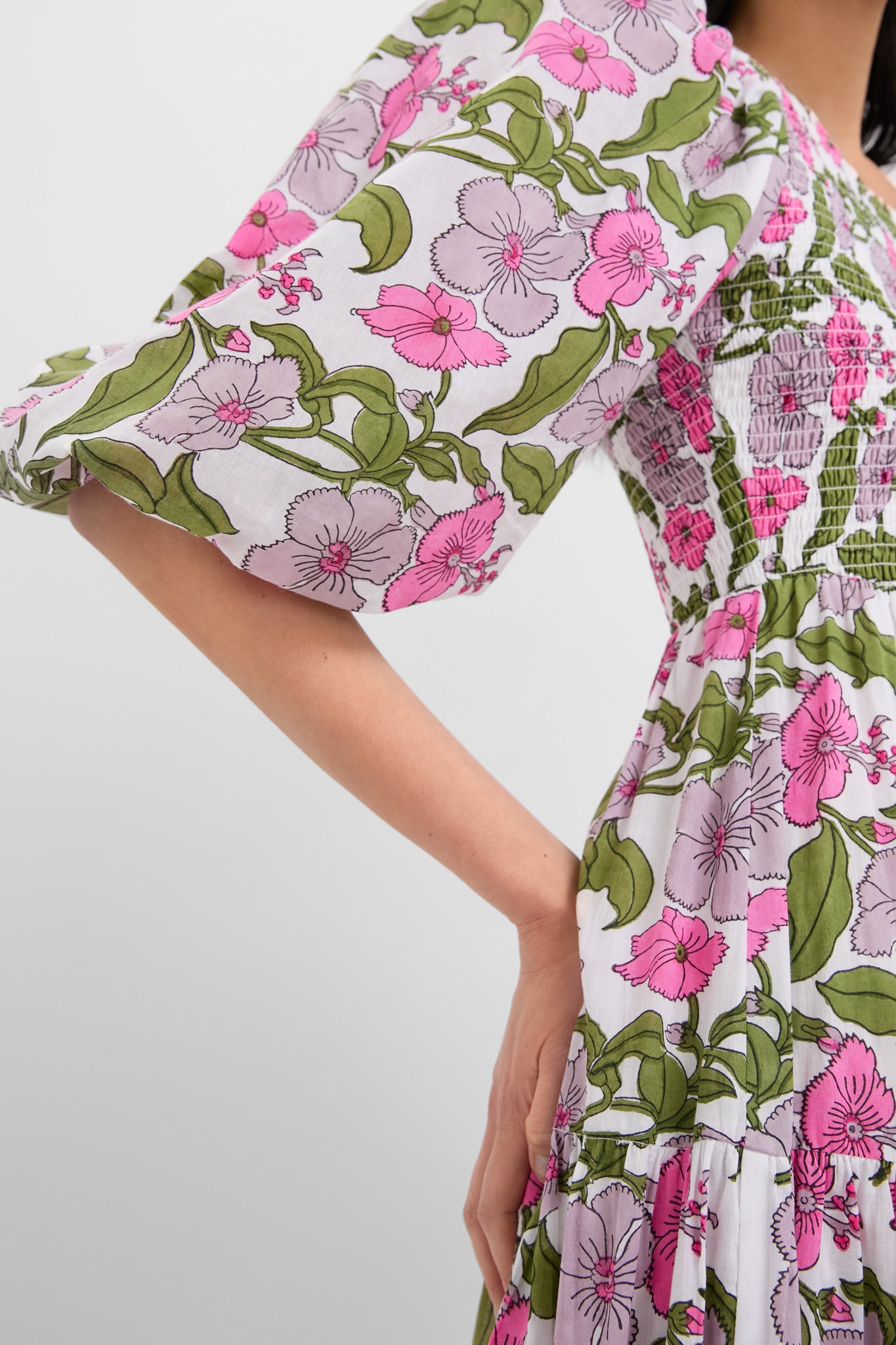 Flower Power Print Alice Dress-Charming Tale Store