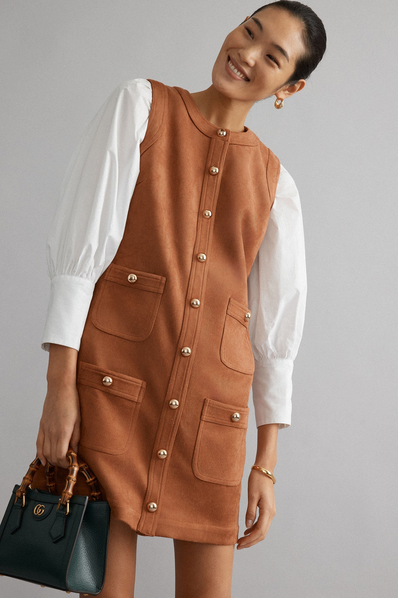 White Long Sleeve Vail Blouse-Charming Tale Store