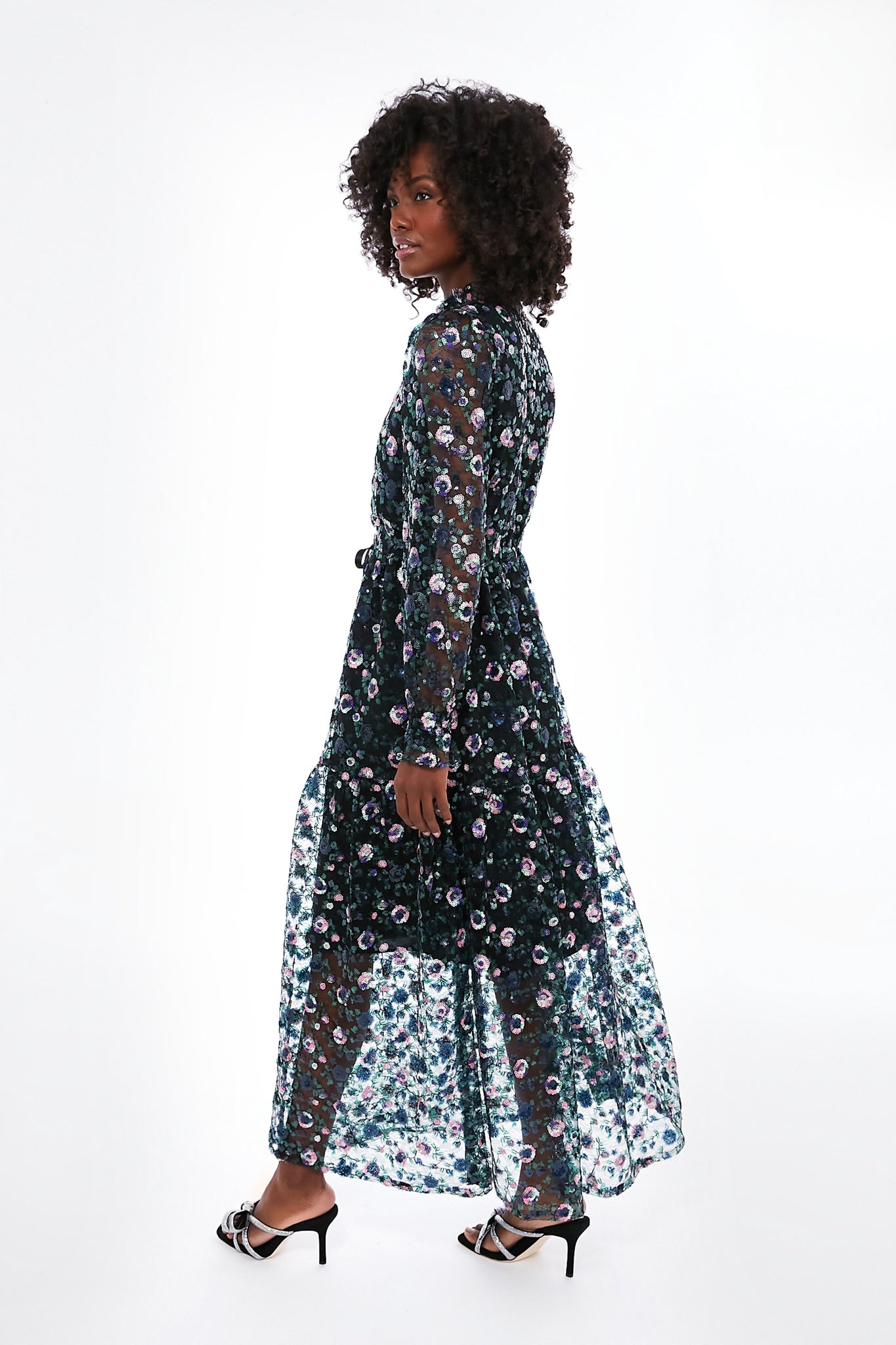 Floral Sequin Lucybella Dress-Charming Tale Store