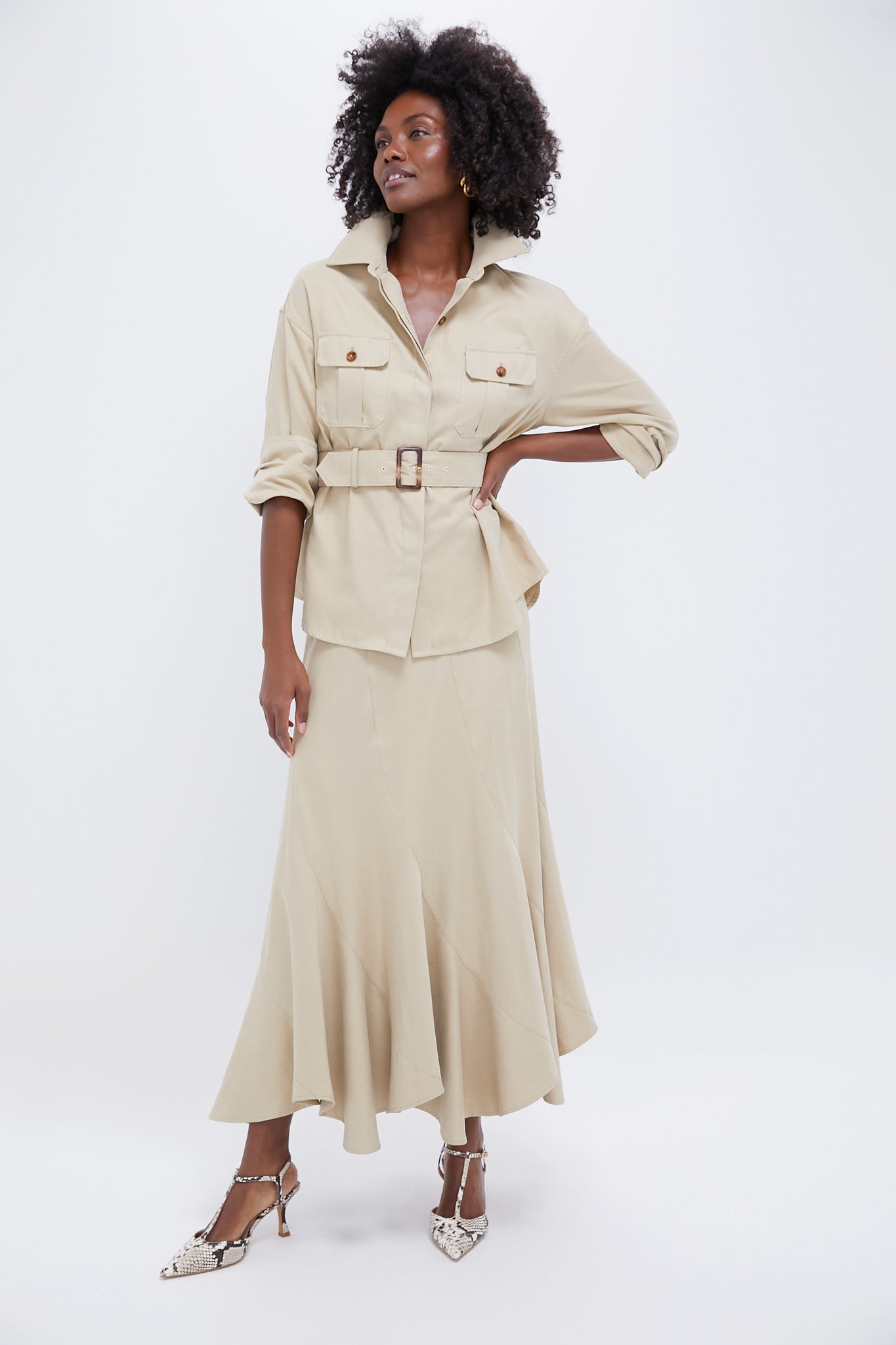 Fawn Twill Brunswick Buttondown-Charming Tale Store