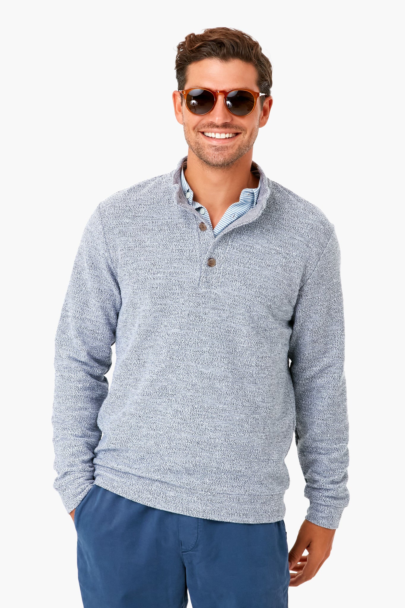 Salt and Pepper Clayton Textured Pullover-Charming Tale Store