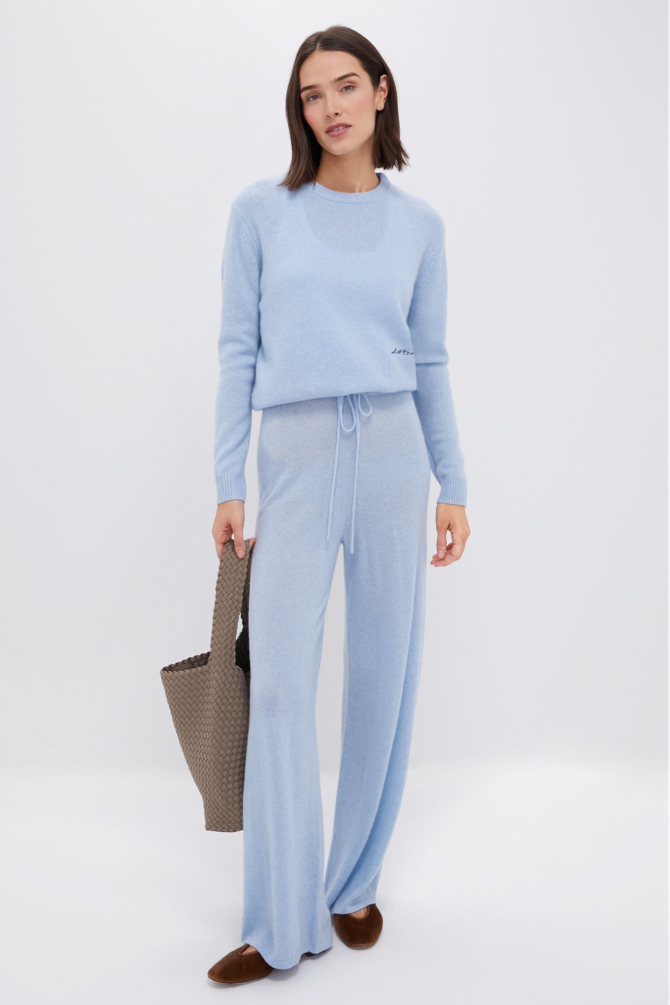 Ice Blue Cashmere Jane Pant-Charming Tale Store