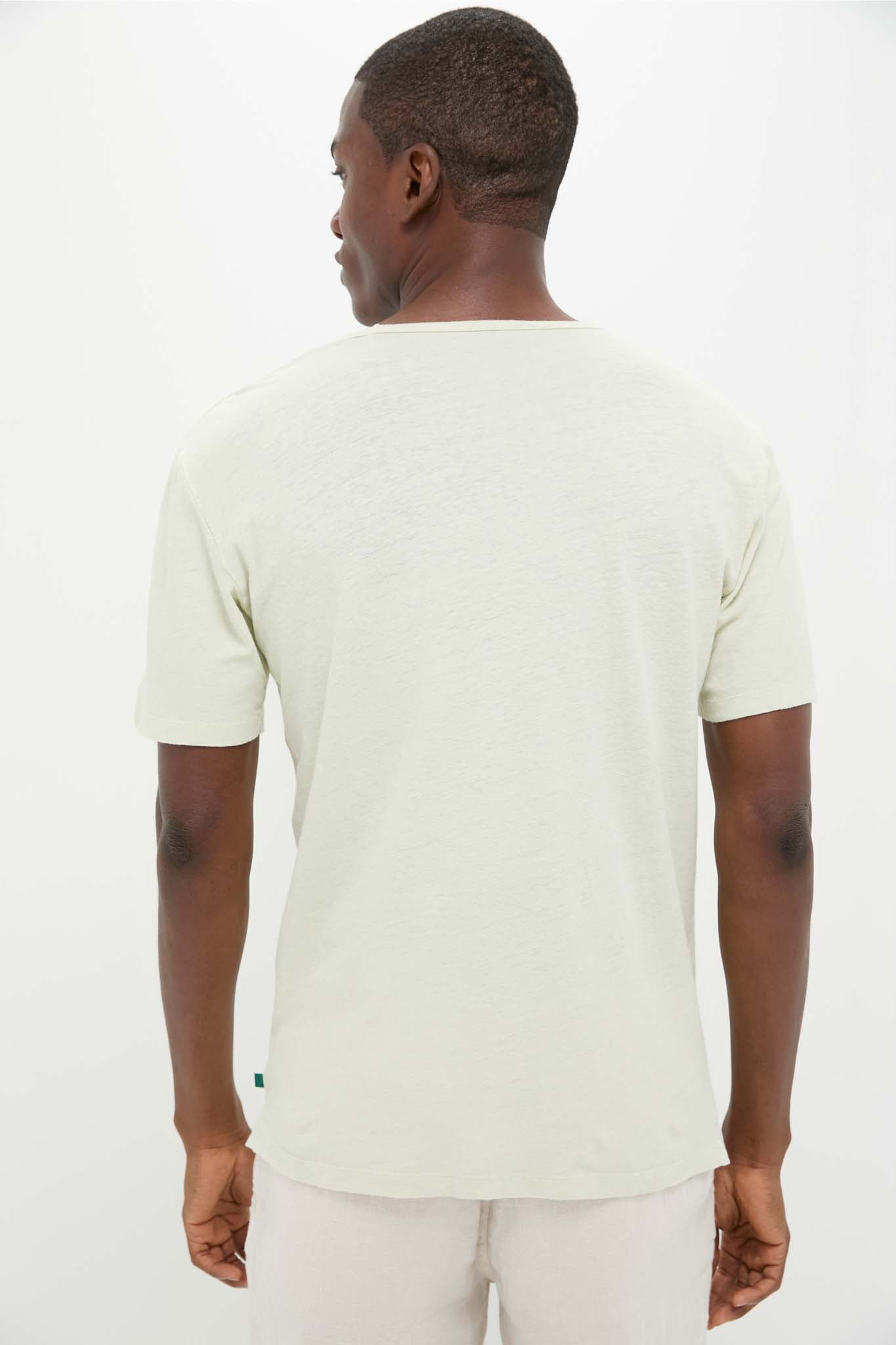 Sea Moss Drift Linen Tee-Charming Tale Store