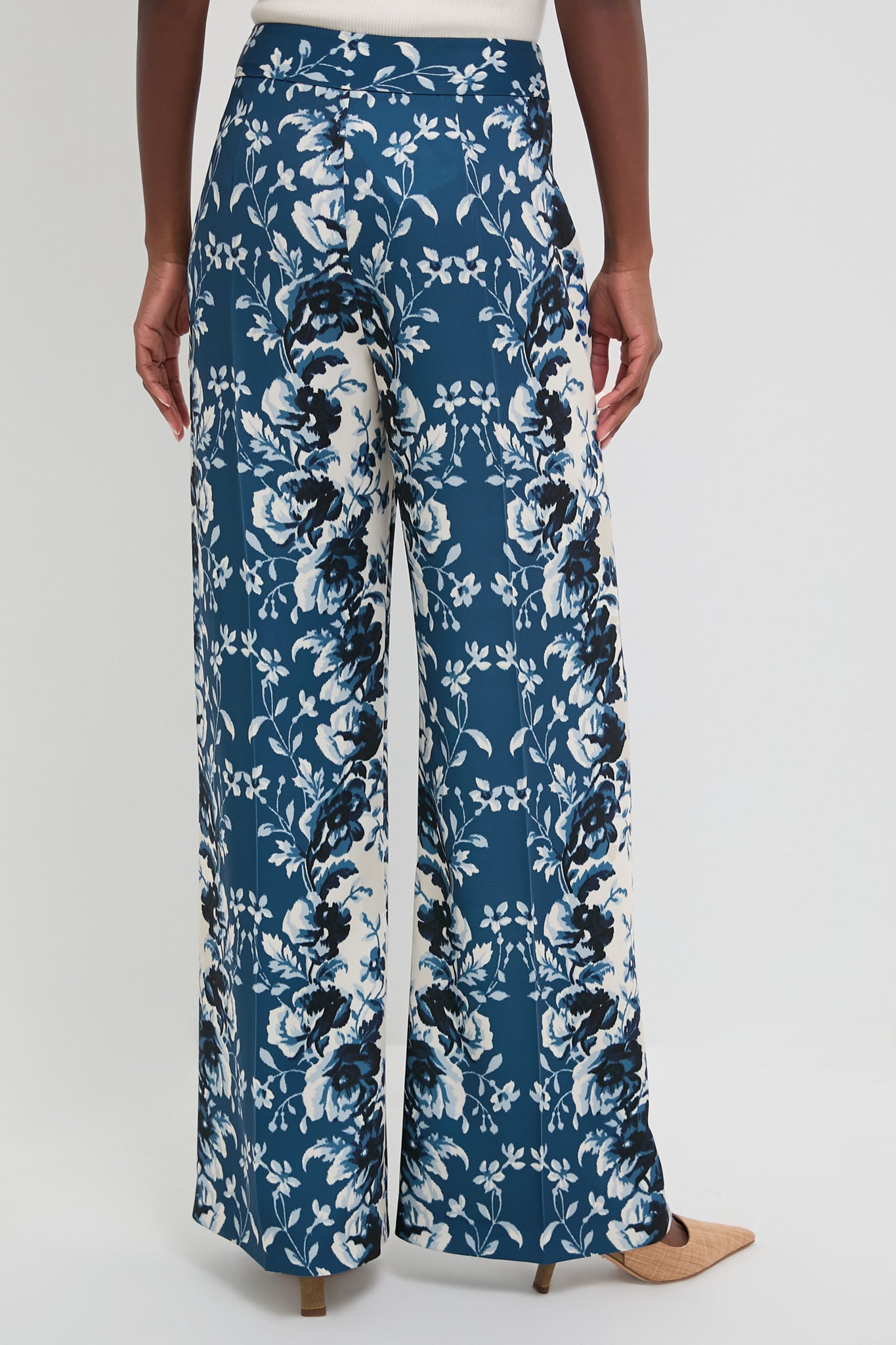 Indigo Reflection Drapey Twill Erin Pants-Charming Tale Store