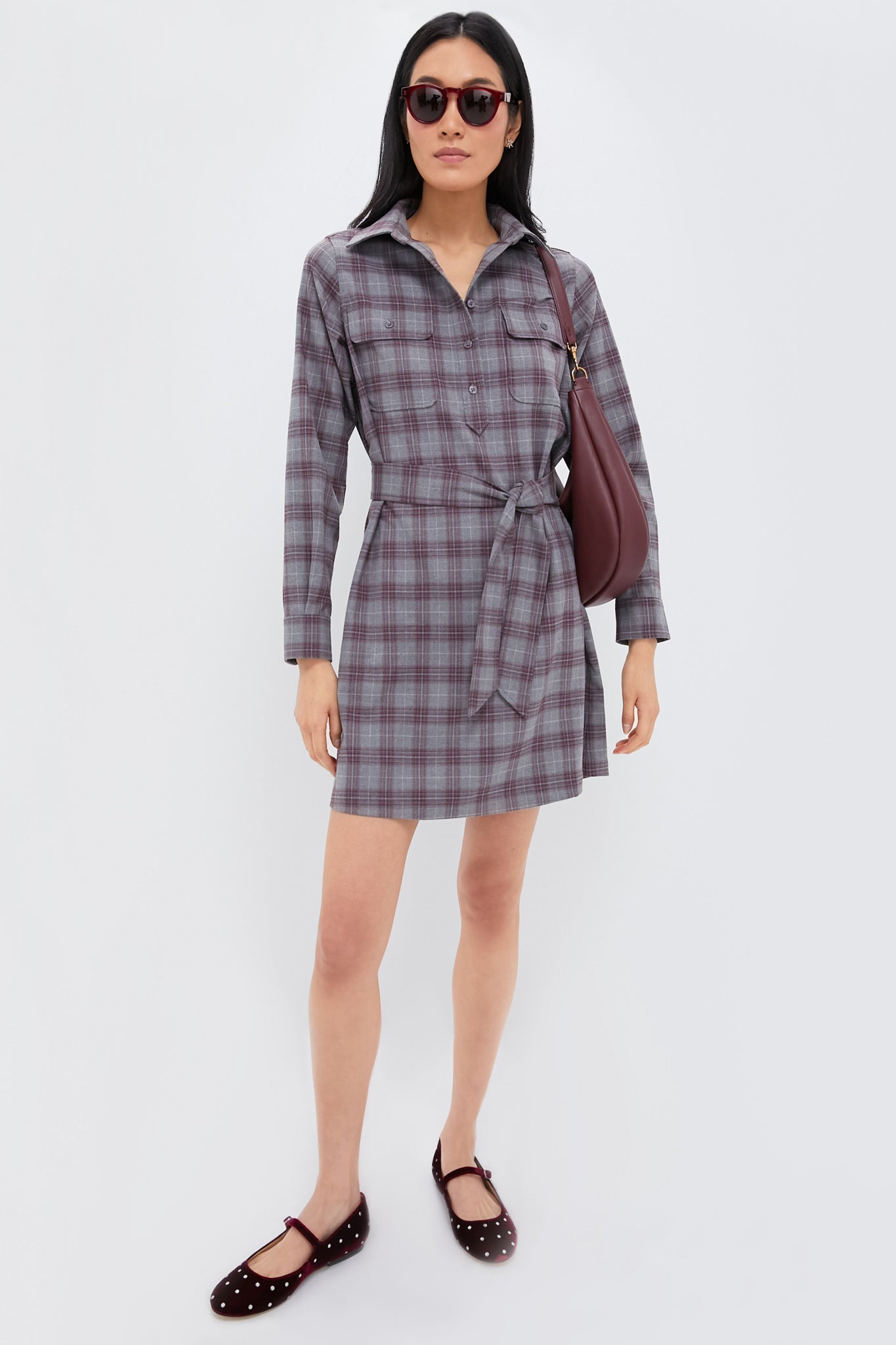 Dark Red Elizza Flats-Charming Tale Store