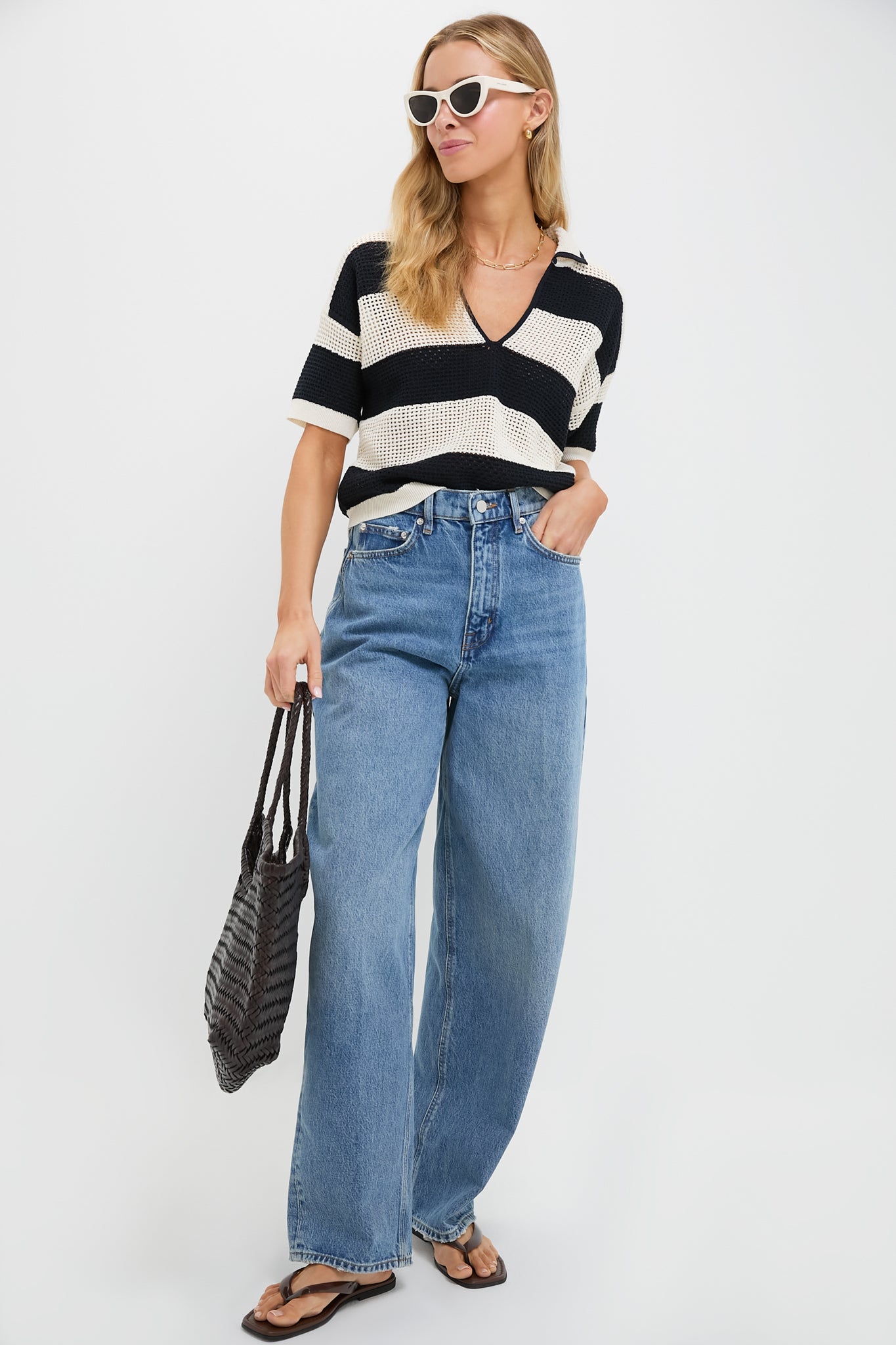 Gold Paperclip Toggle Clasp Necklace-Charming Tale Store