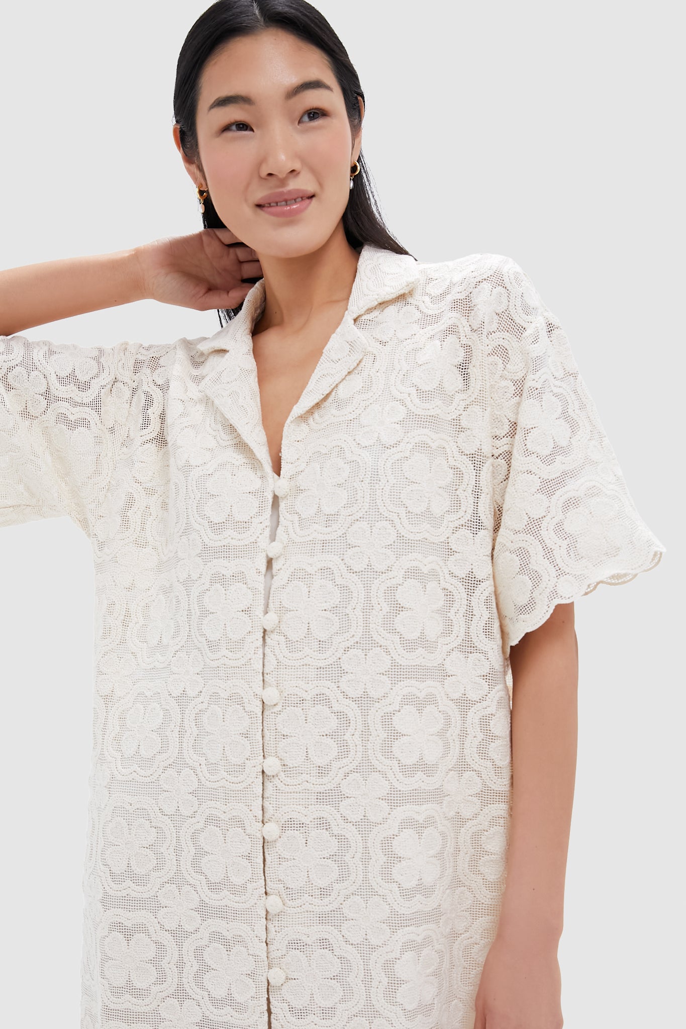 Tan Lace Kiera Dress-Charming Tale Store