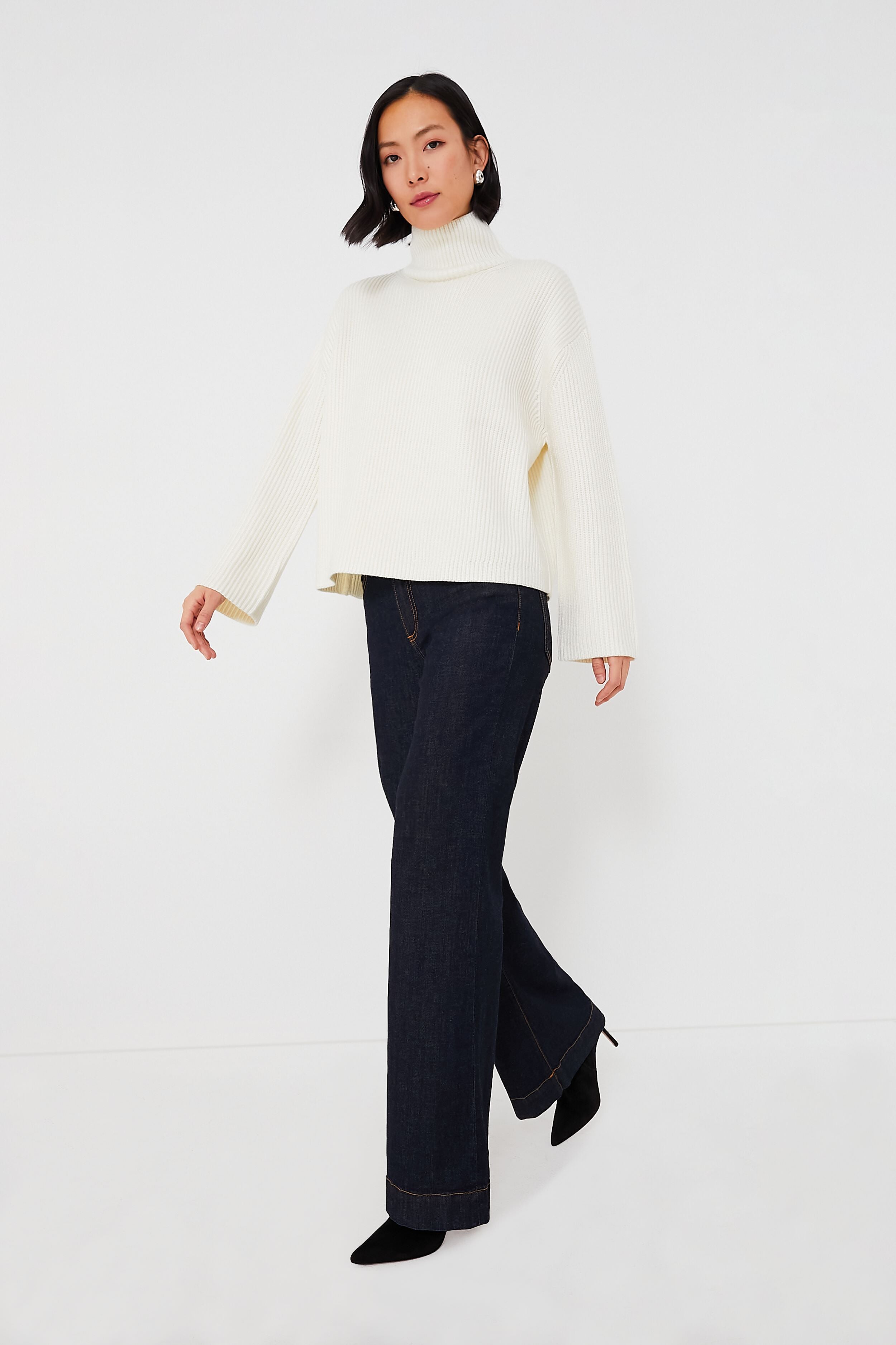 Winter White Knit Helen Sweater-Charming Tale Store