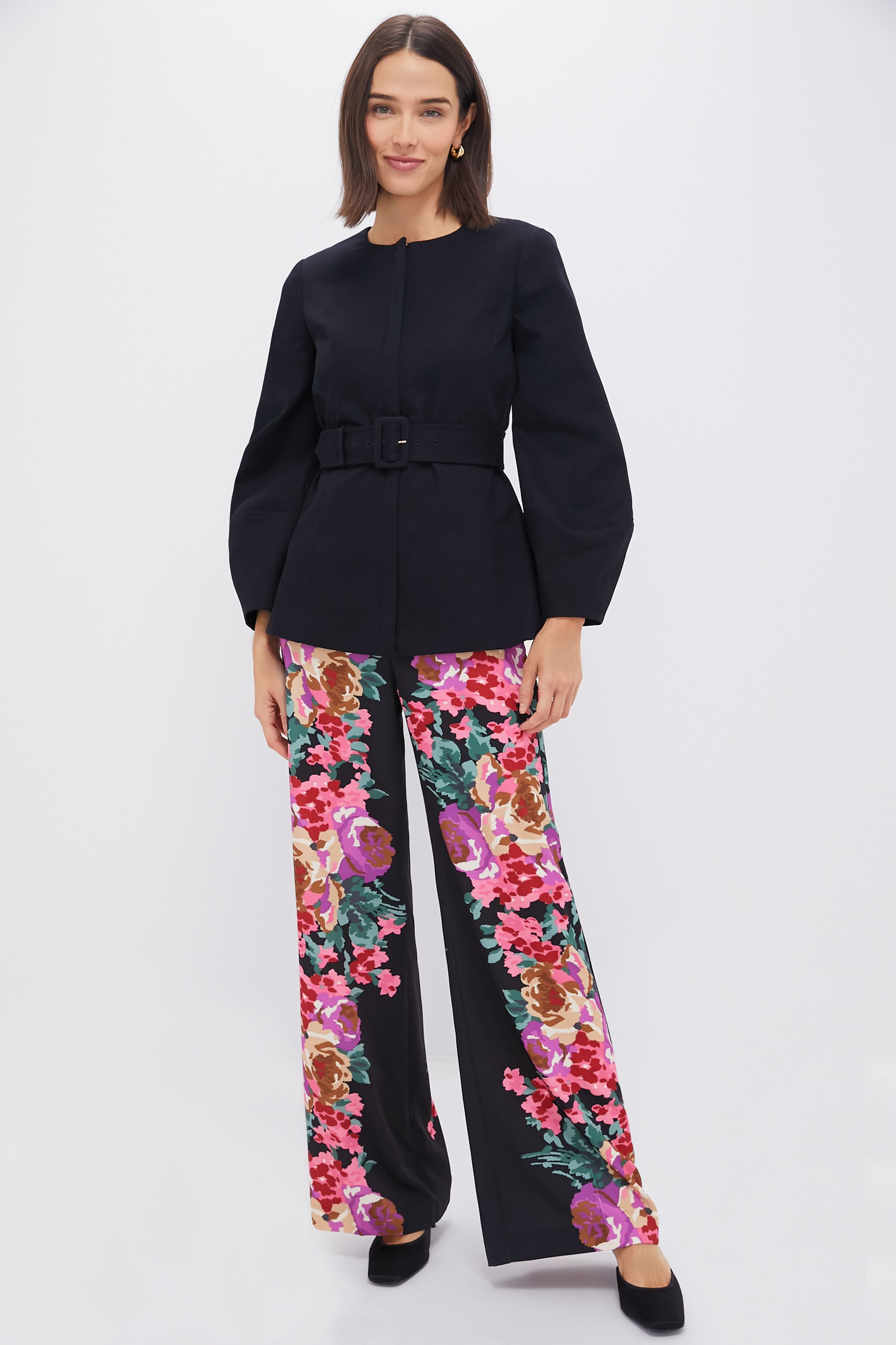 Climbing Roses Drapey Twill Erin Pants-Charming Tale Store