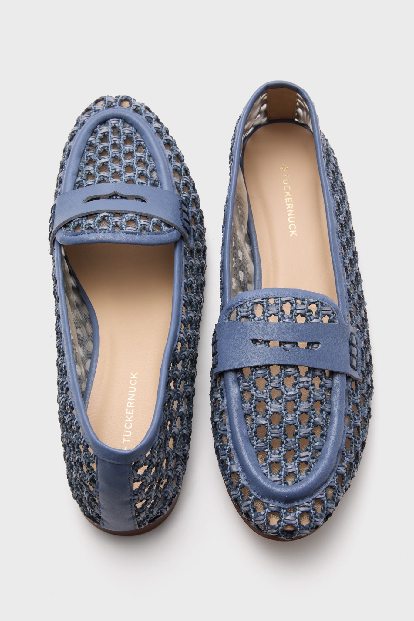 Blue Woven Rowan Loafers-Charming Tale Store
