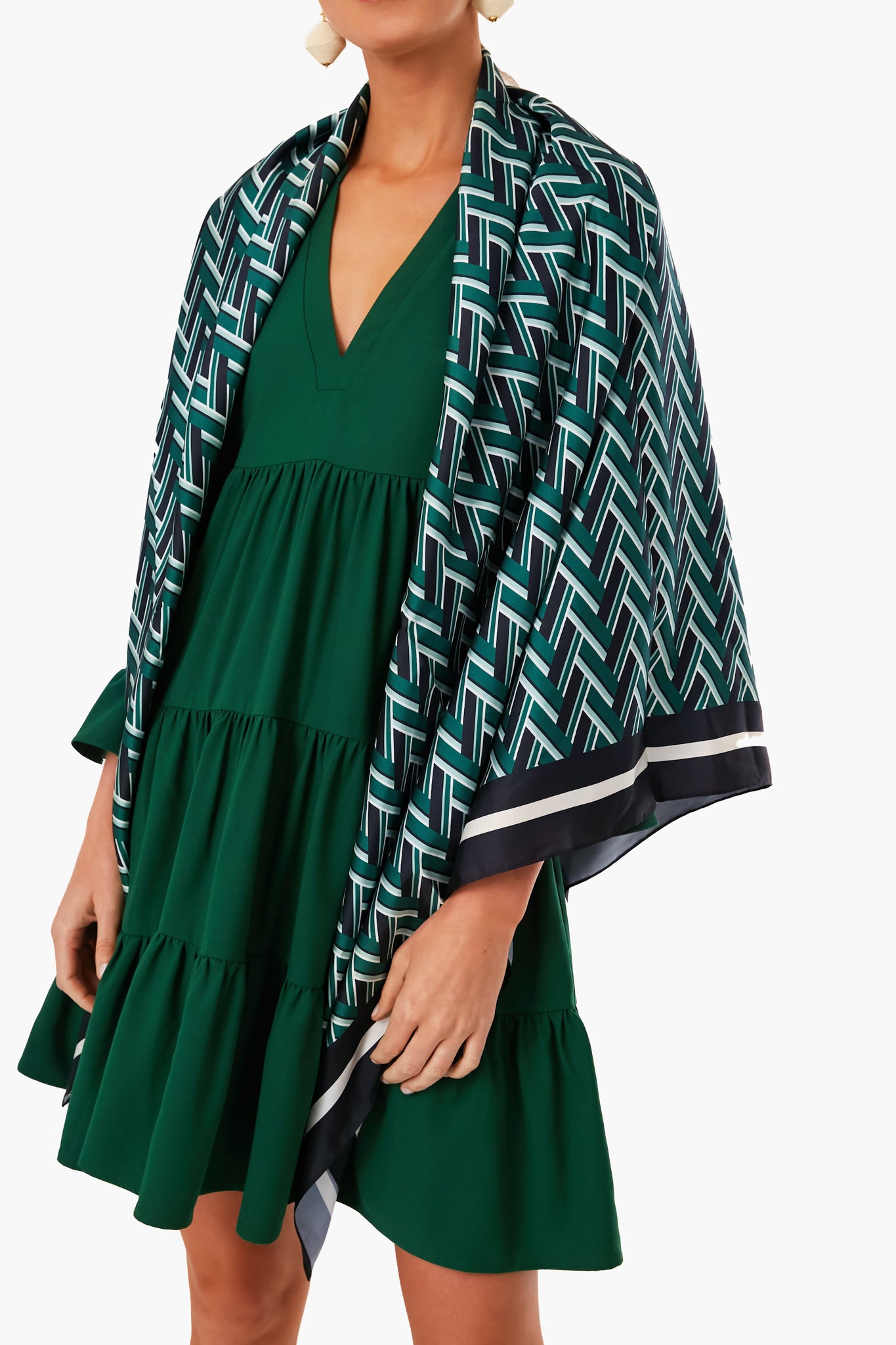 Emerald Geo Scarf-Charming Tale Store