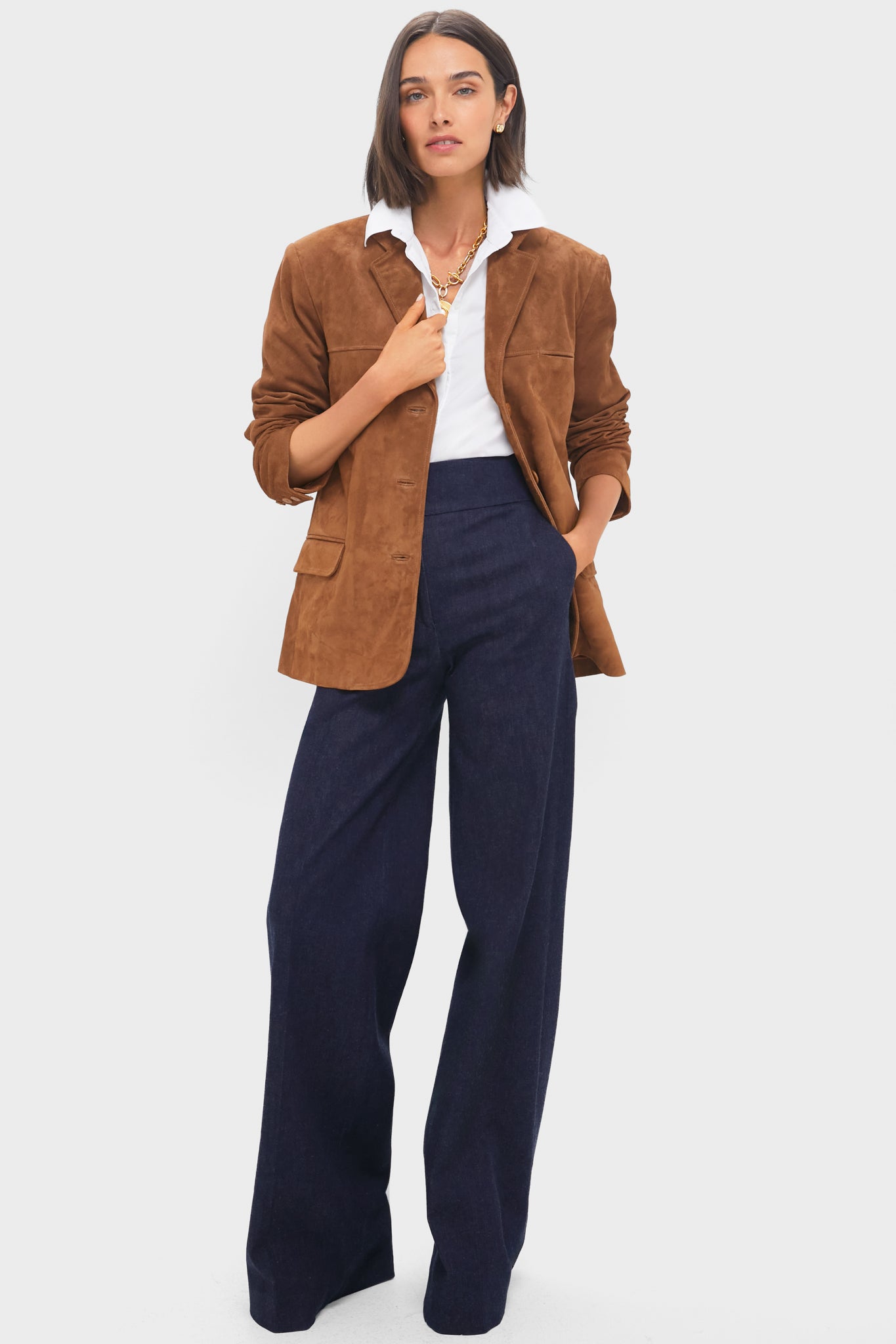 Tan Natalie Suede Jacket-Charming Tale Store