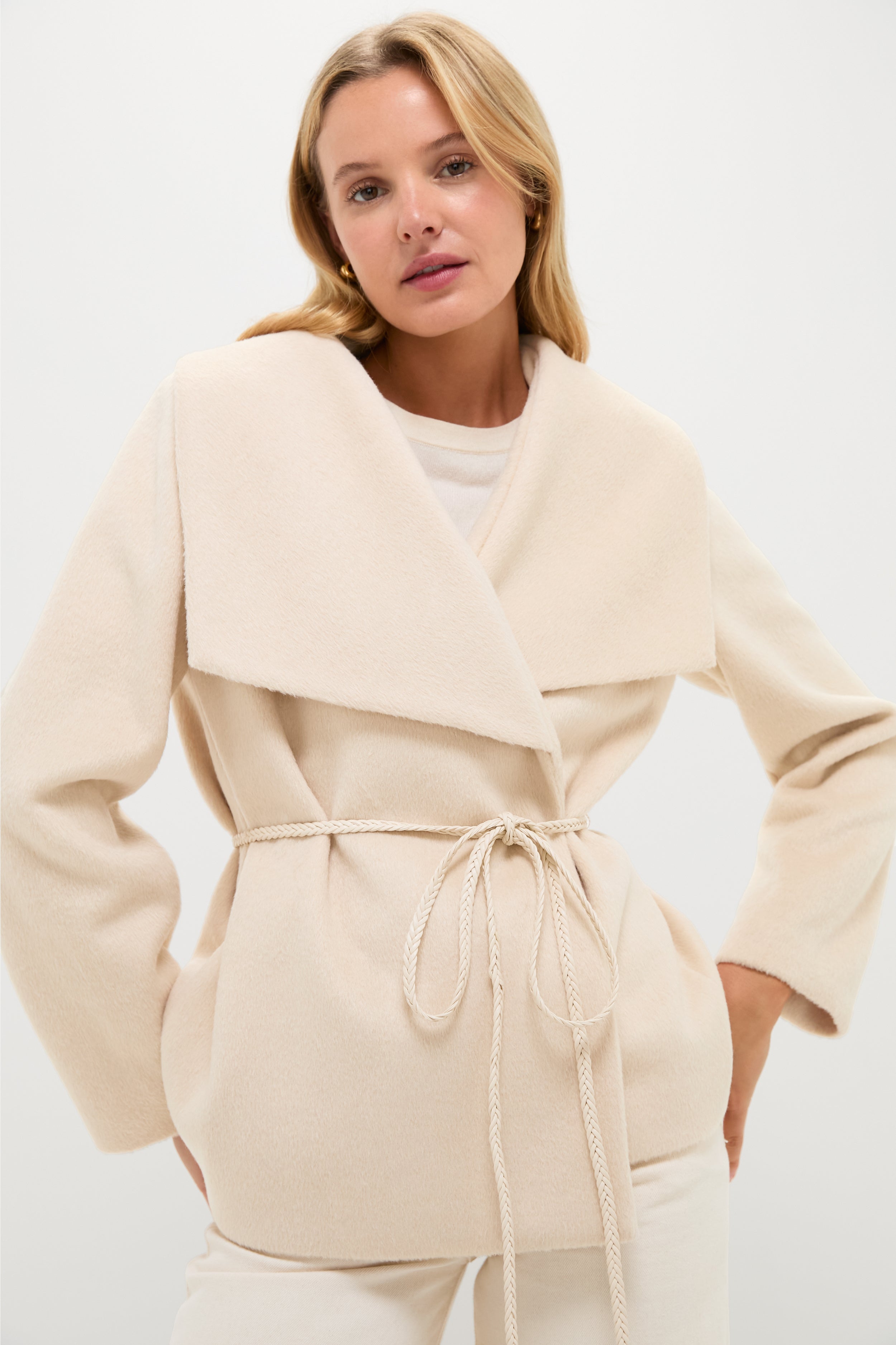 Cream Providence Wrap Jacket-Charming Tale Store