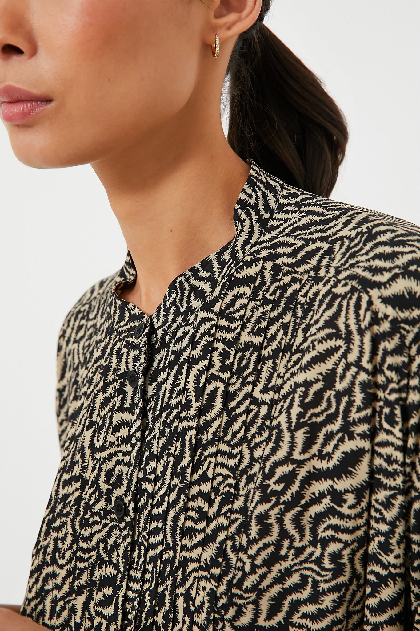 Ecru Black Vallea Dress-Charming Tale Store