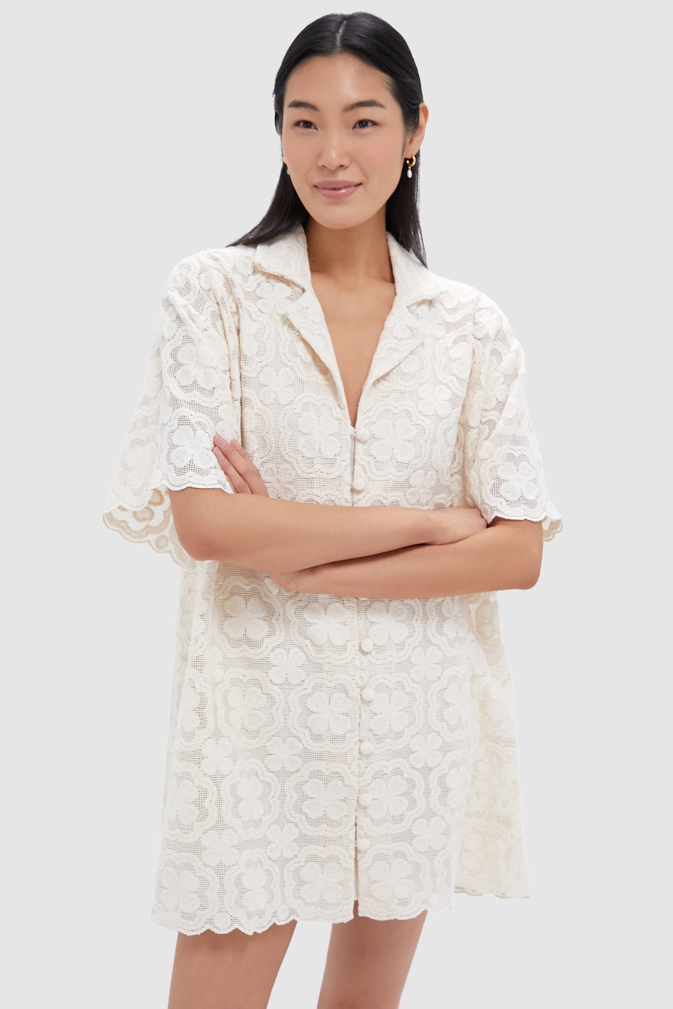 Tan Lace Kiera Dress-Charming Tale Store