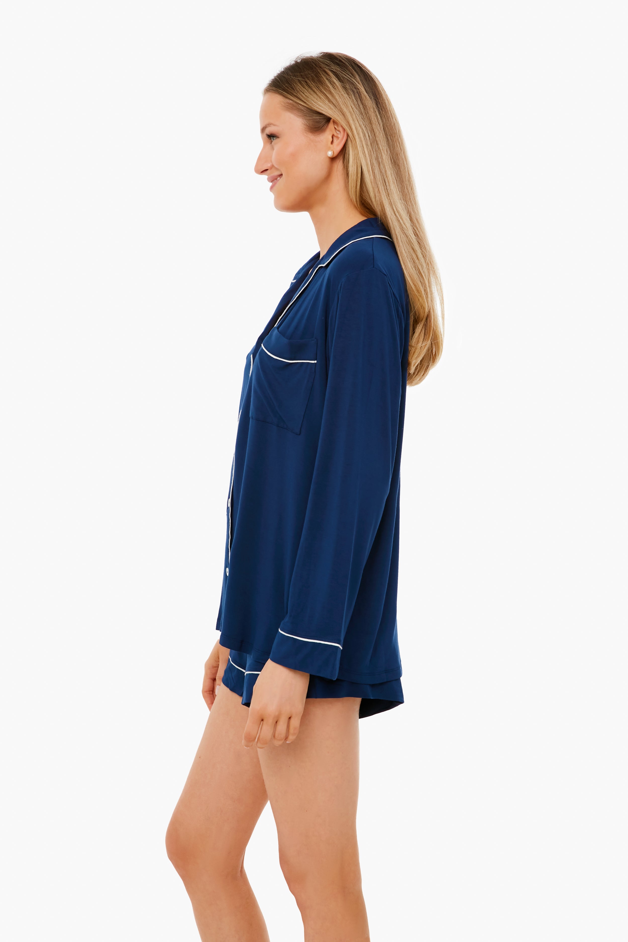 Gisele Long Sleeve Short PJ Set-Charming Tale Store