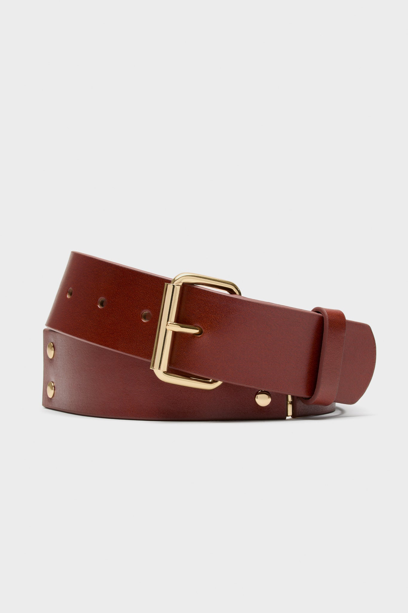 Dark Tan Hinge Belt-Charming Tale Store