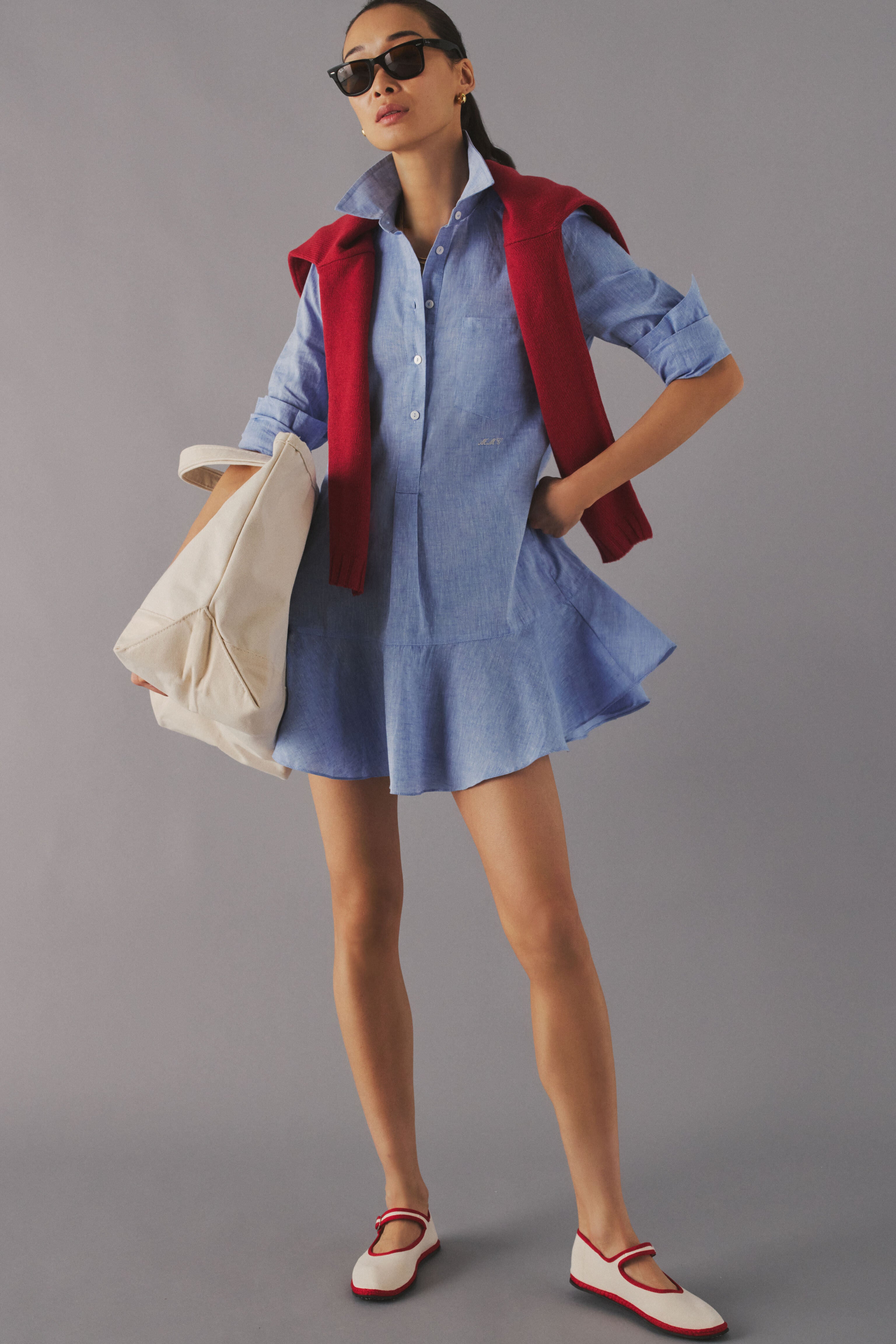 Chambray Callahan Shirt Dress-Charming Tale Store